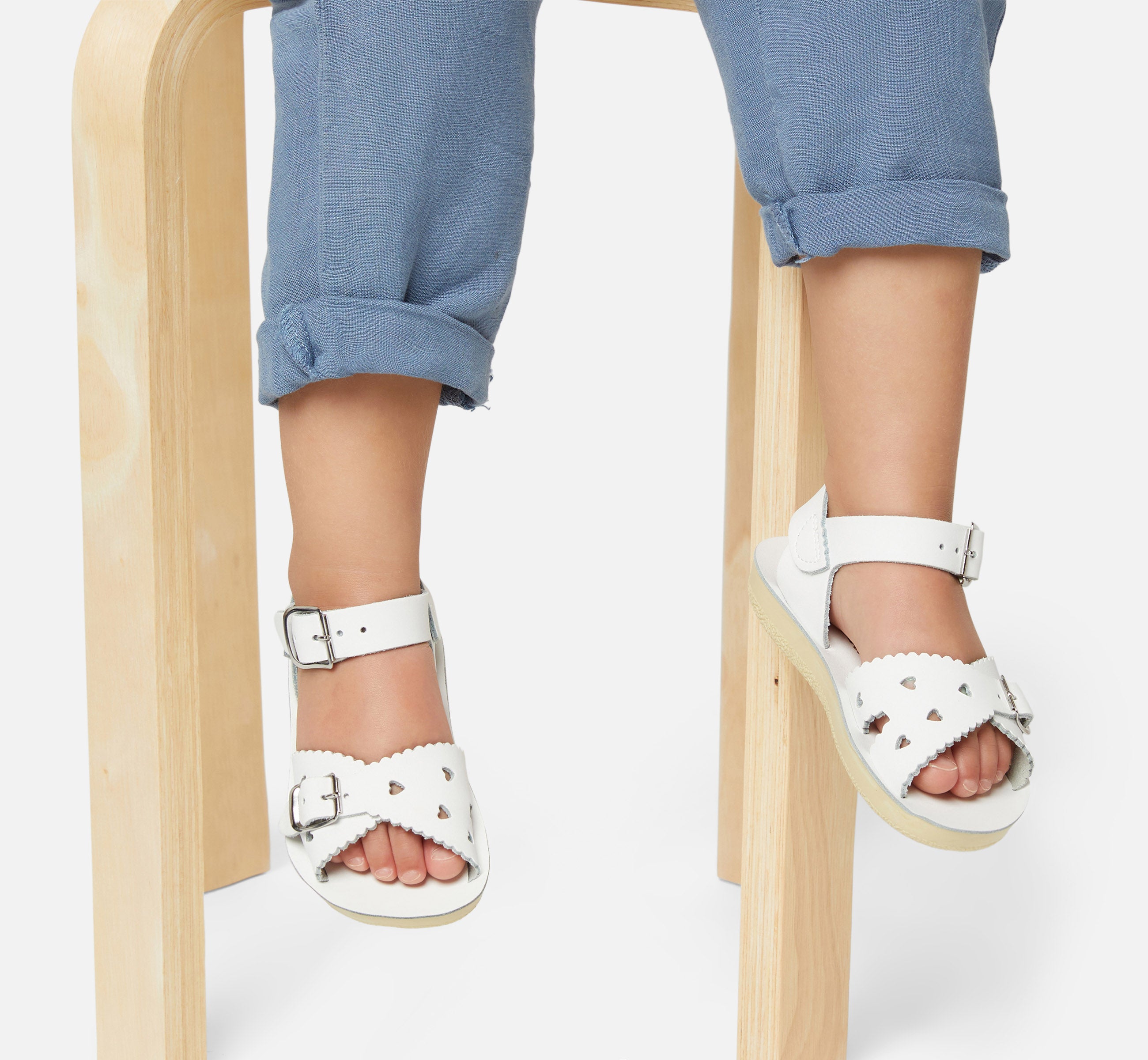 Sweetheart White Kids Sandal - Salt-Water Sandals Asia