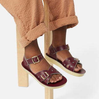 Sweetheart Claret Kids Sandal - Kids Double Buckle Sandals - Salt-Water Sandals Asia