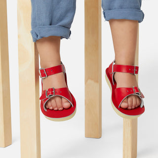 Surfer Red Kids Sandal - Kids Double Buckle Sandals - Salt-Water Sandals Asia