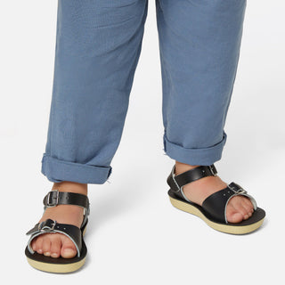 Surfer Black Kids Sandal - Kids Double Buckle Sandals - Salt-Water Sandals Asia