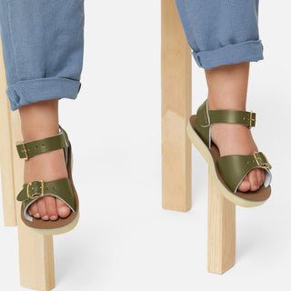 Surfer Olive Kids Sandal - Kids Double Buckle Sandals - Salt-Water Sandals Asia