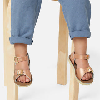 Surfer Rose Gold Kids Sandal - Kids Double Buckle Sandals - Salt-Water Sandals Asia