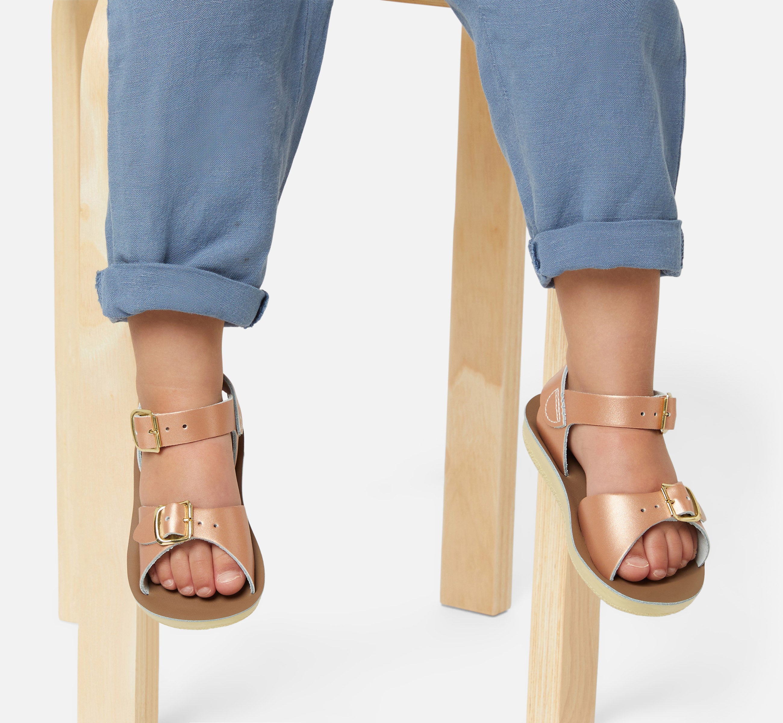 Surfer Rose Gold Kids Sandal - Salt-Water Sandals Asia