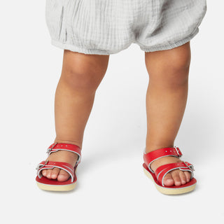 Seawee Red Kids Sandal - Kids Double Buckle Sandals - Salt-Water Sandals Asia