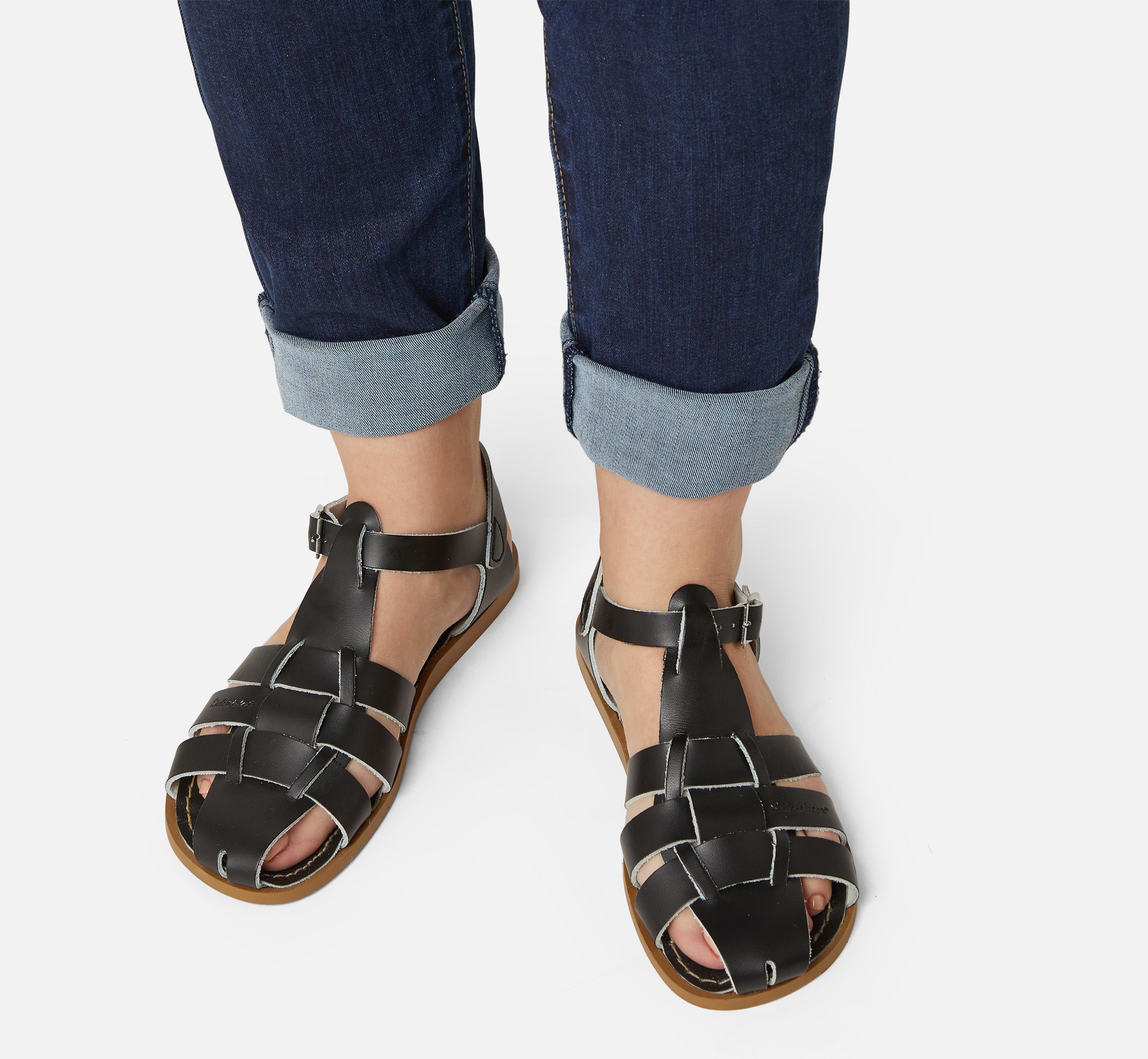 Fisherman Shark Original Black Womens Sandal - Salt-Water Sandals Asia