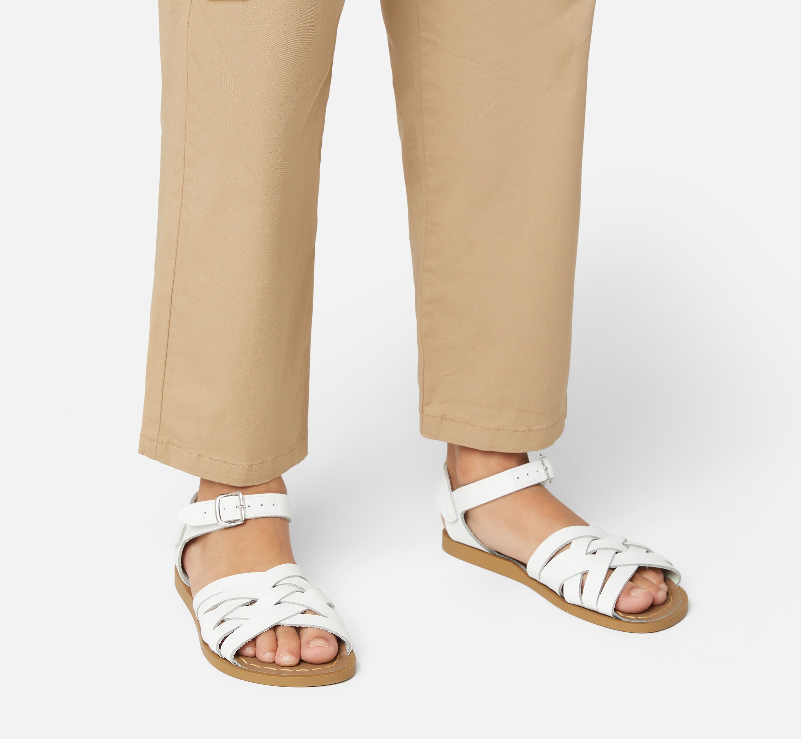 Retro Kids White Sandals - Salt-Water Sandals Asia