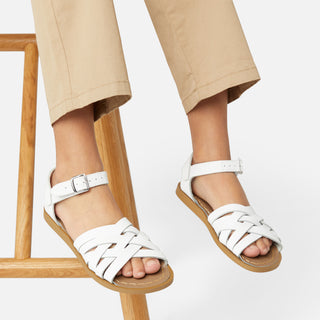 Retro Kids White Sandals - Kids Woven Sandals - Salt-Water Sandals Asia
