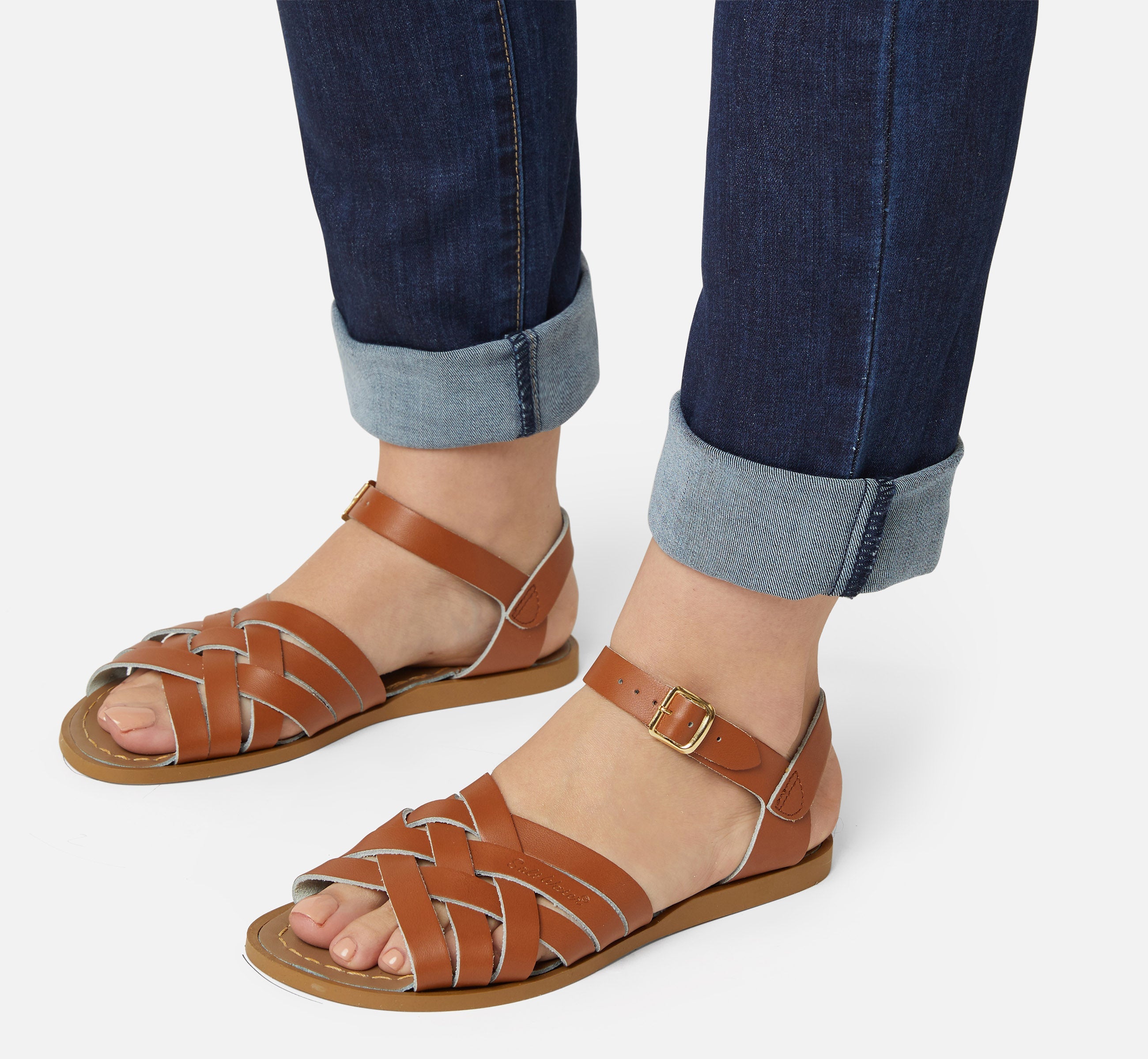 Retro Tan Womens Sandal - Salt-Water Sandals Asia