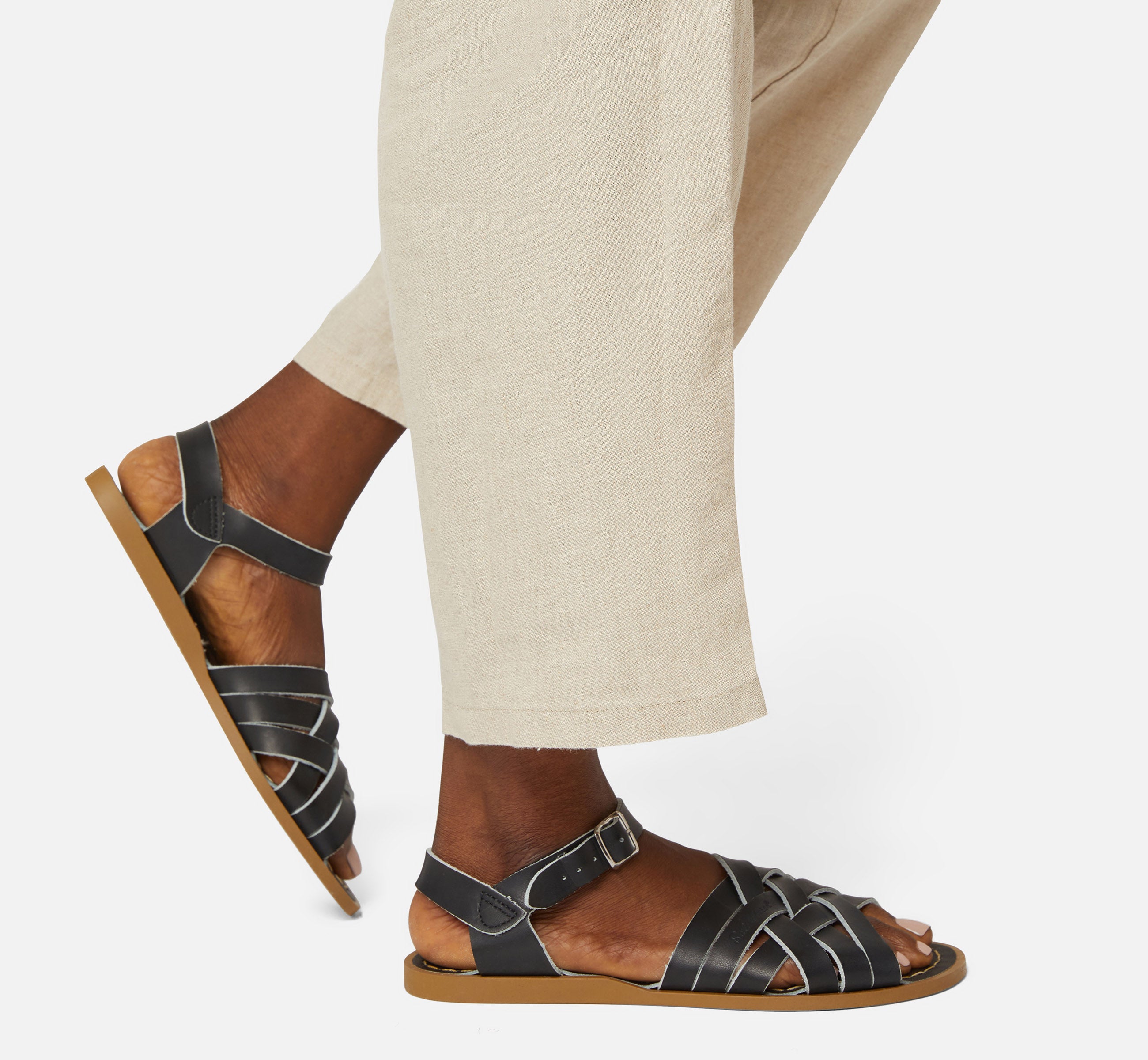 Retro Black Womens Sandal - Salt-Water Sandals Asia