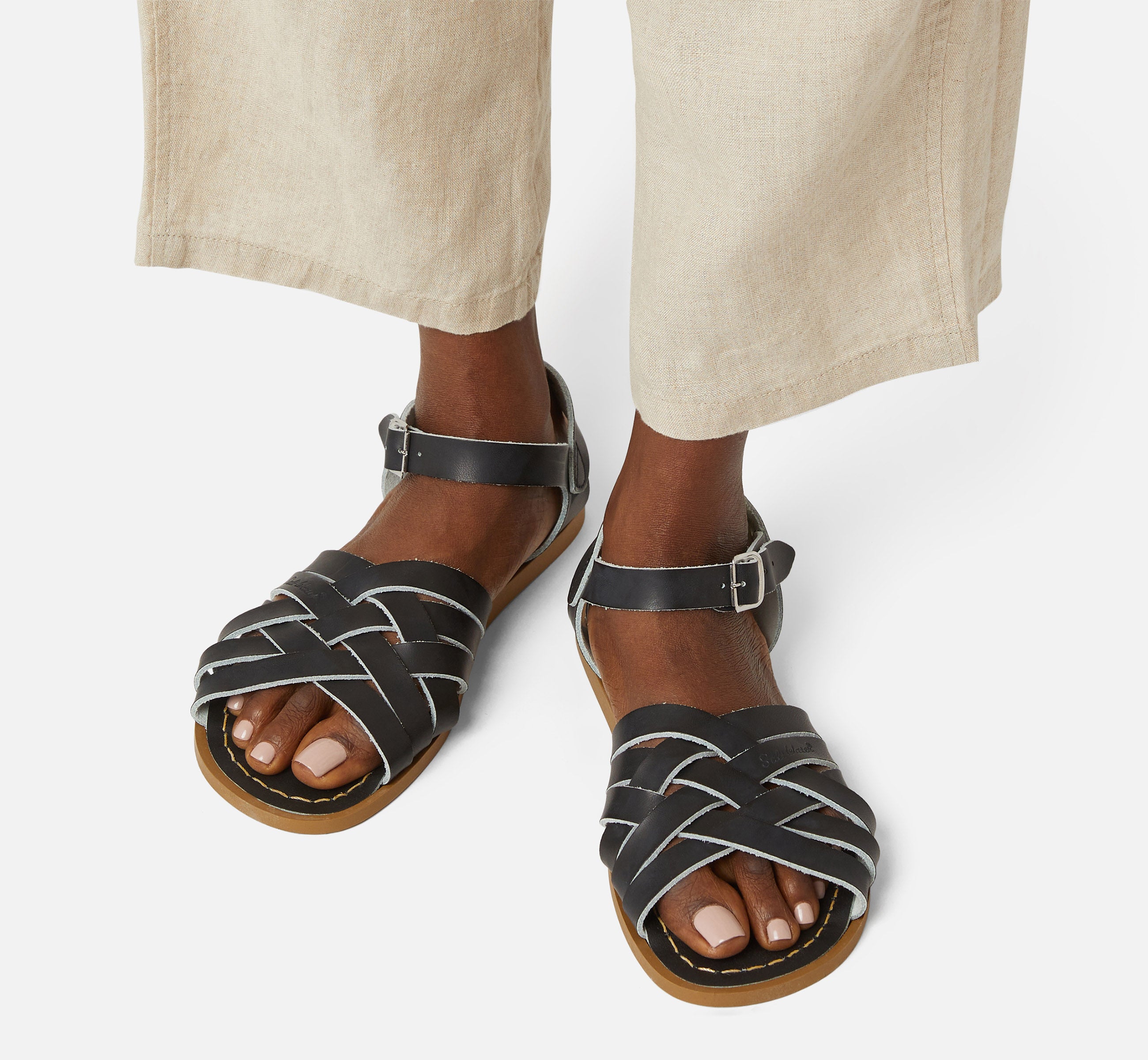 Retro Black Womens Sandal - Salt-Water Sandals Asia