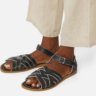 Retro Black Womens Sandal - Women's Ankle Strap Sandals - Salt-Water Sandals Asia