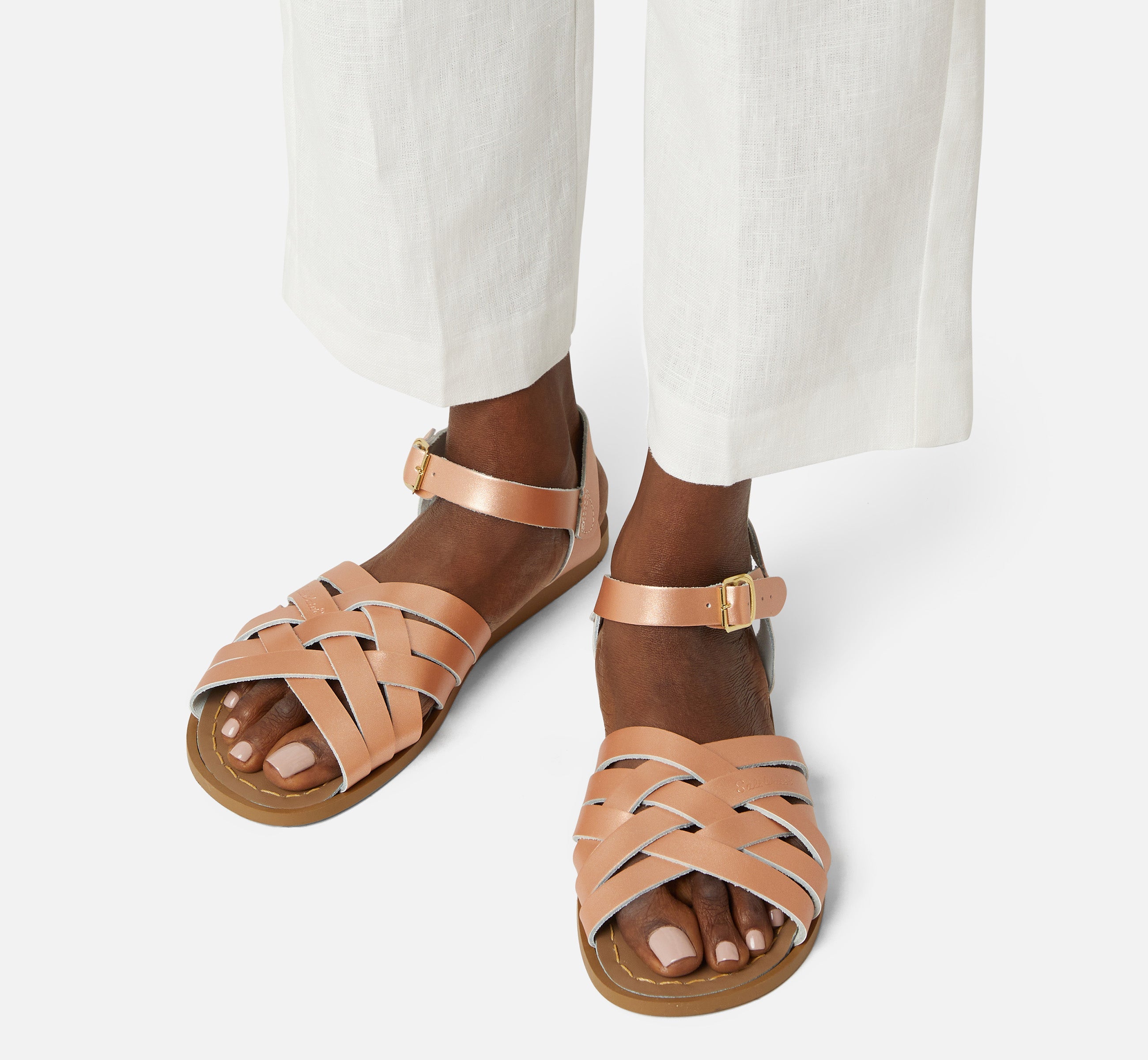 Retro Rose Gold Womens Sandal - Salt-Water Sandals Asia