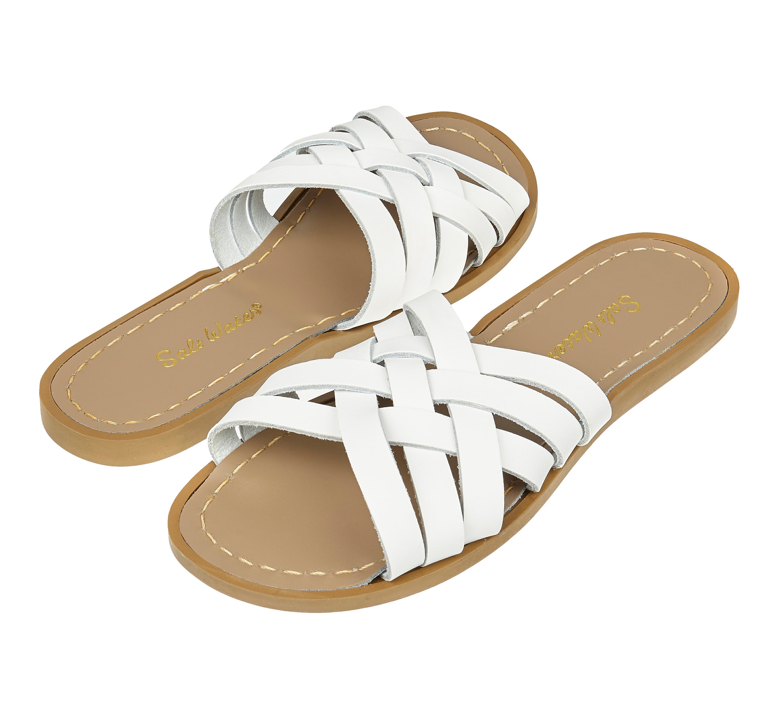 Retro Slide White Womens Sandal - Salt-Water Sandals Asia