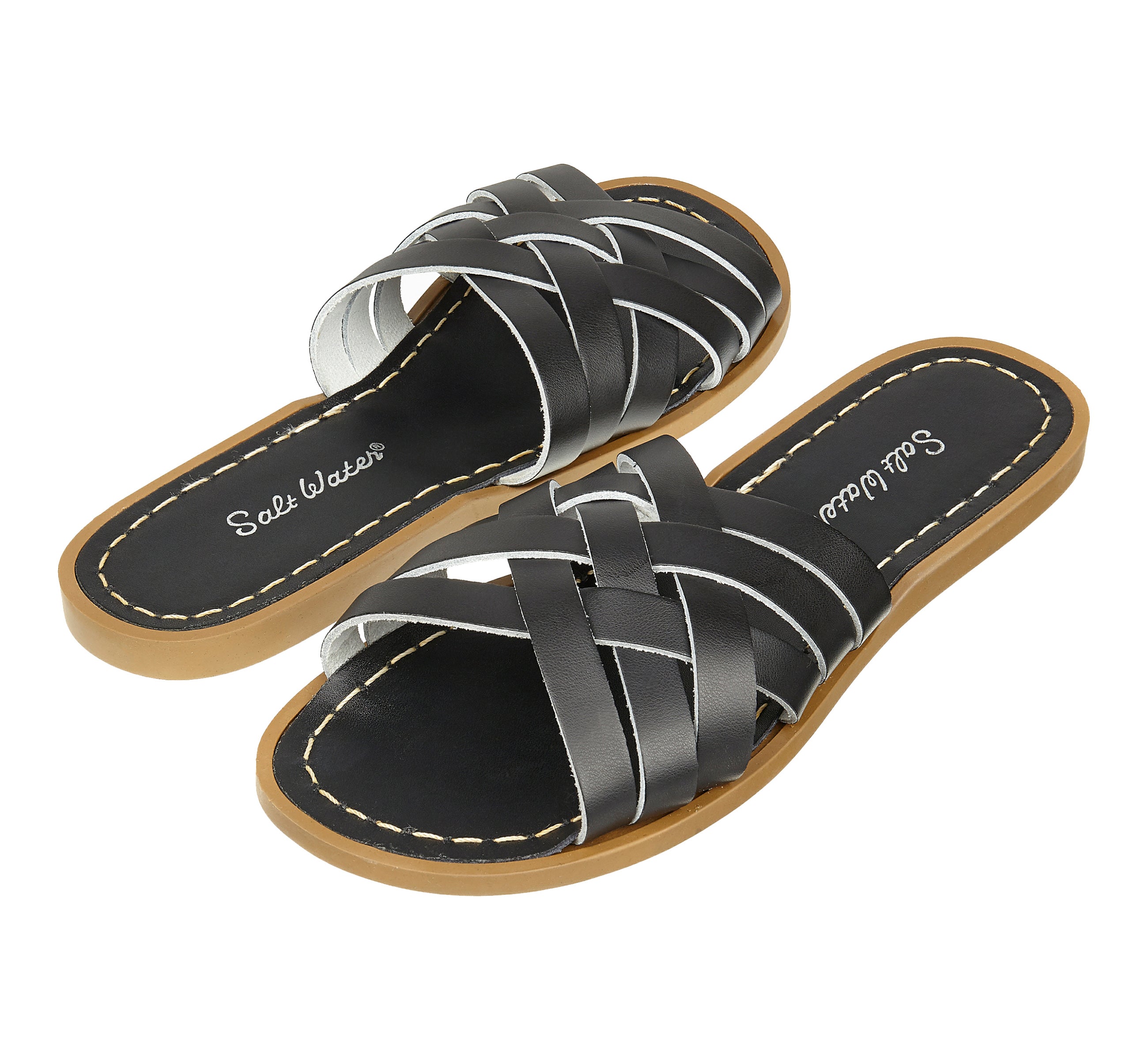 Retro Slide Black Womens Sandal - Salt-Water Sandals Asia