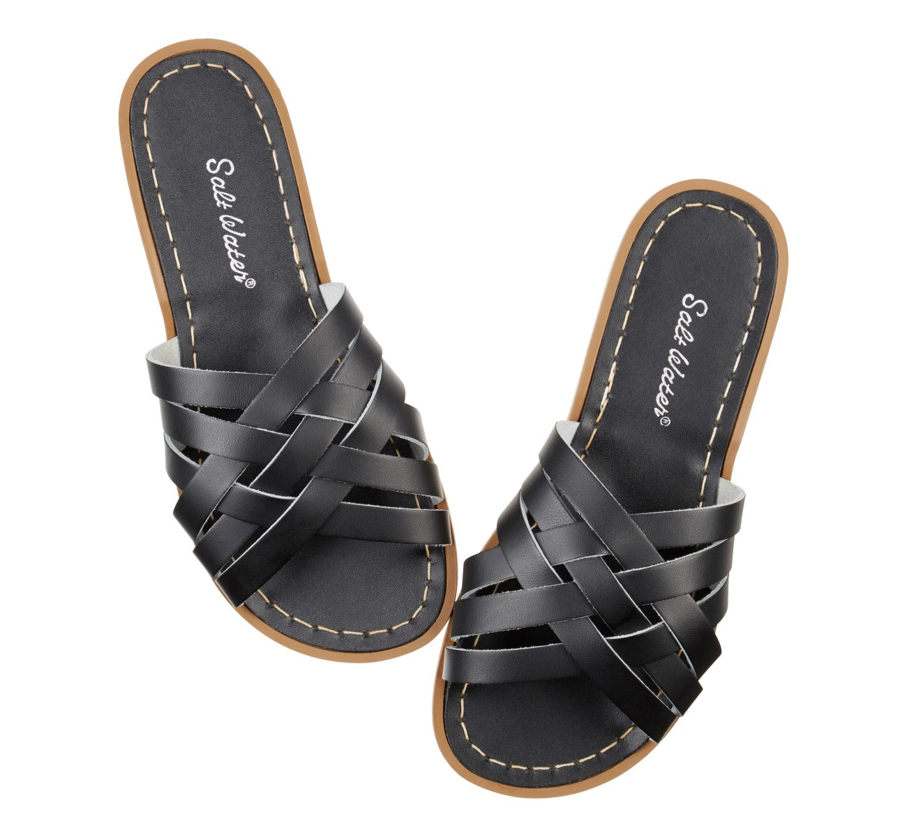 Retro Slide Black Womens Sandal - Salt-Water Sandals Asia