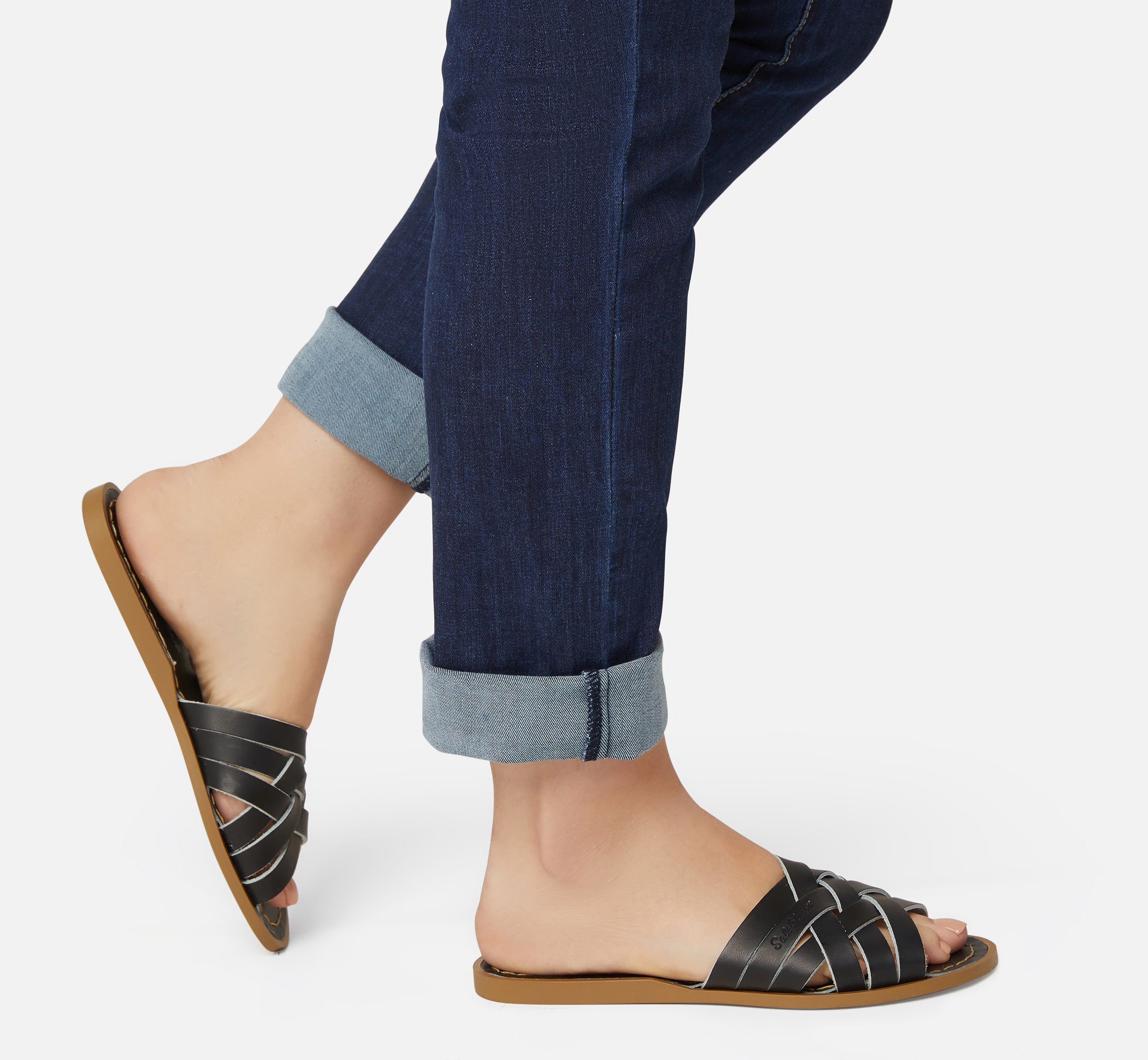 Retro Slide Black Womens Sandal - Salt-Water Sandals Asia