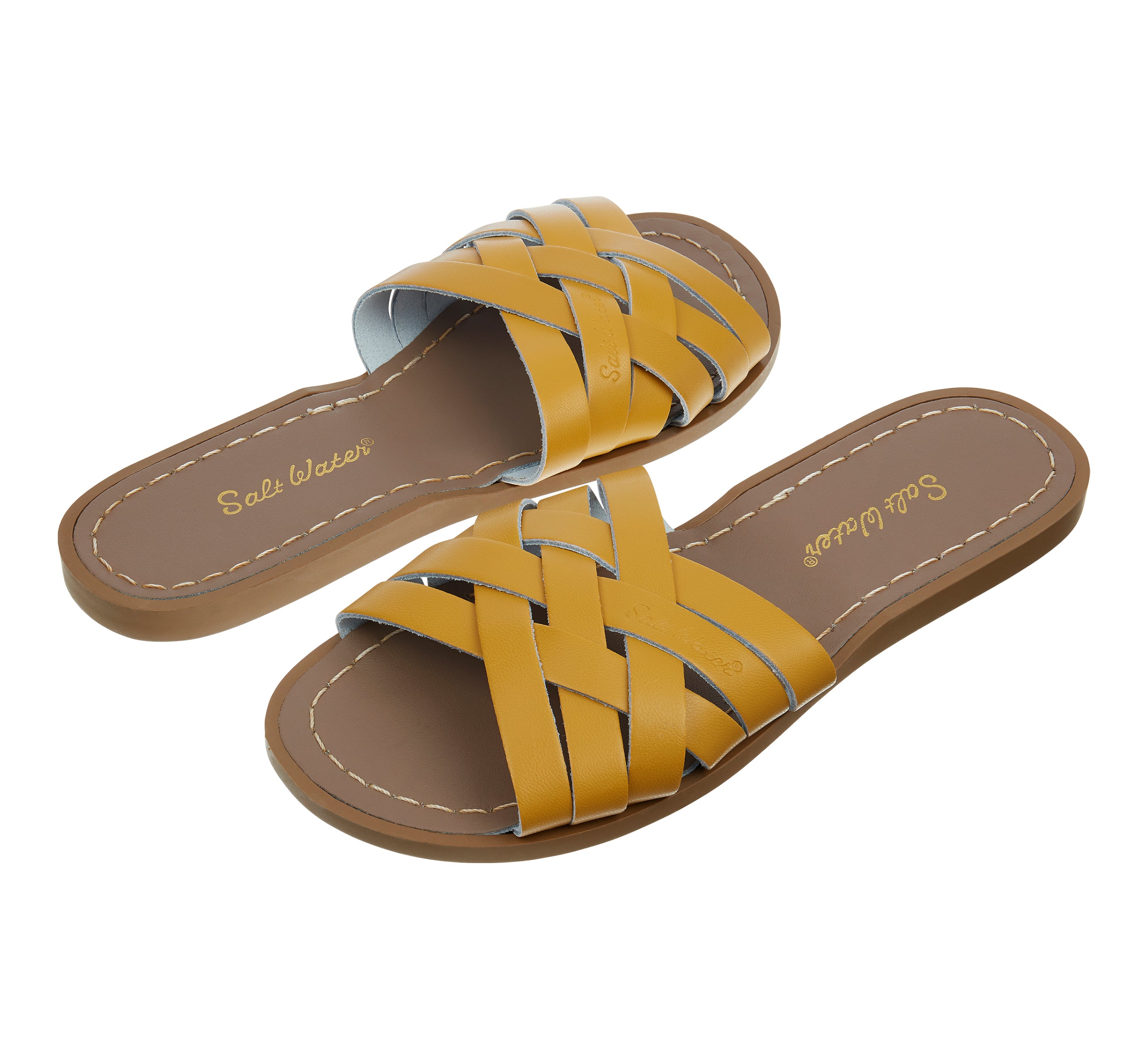 Retro Slide Mustard Womens Sandal - Salt-Water Sandals Asia
