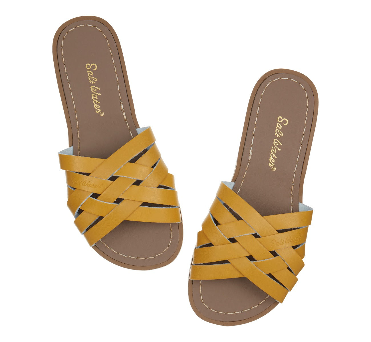 Retro Slide Mustard Womens Sandal - Salt-Water Sandals Asia