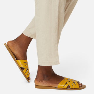 Retro Slide Mustard Womens Sandal - Women's Retro Slide Sandals - Salt-Water Sandals Asia