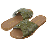Retro Slide Olive Womens Sandal - Women's Green Sandals - Salt-Water Sandals Asia