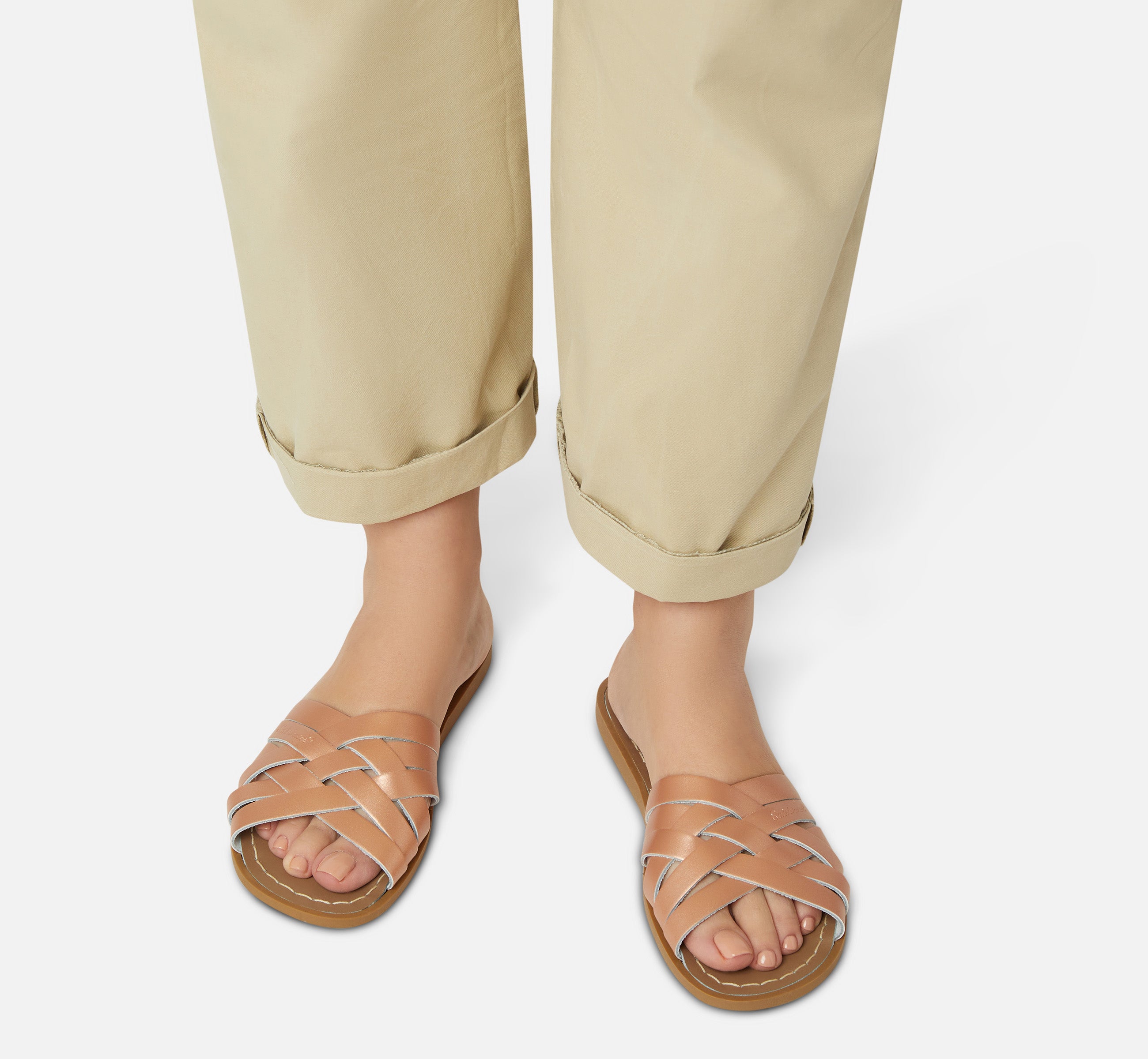 Retro Slide Rose Gold Womens Sandal - Salt-Water Sandals Asia