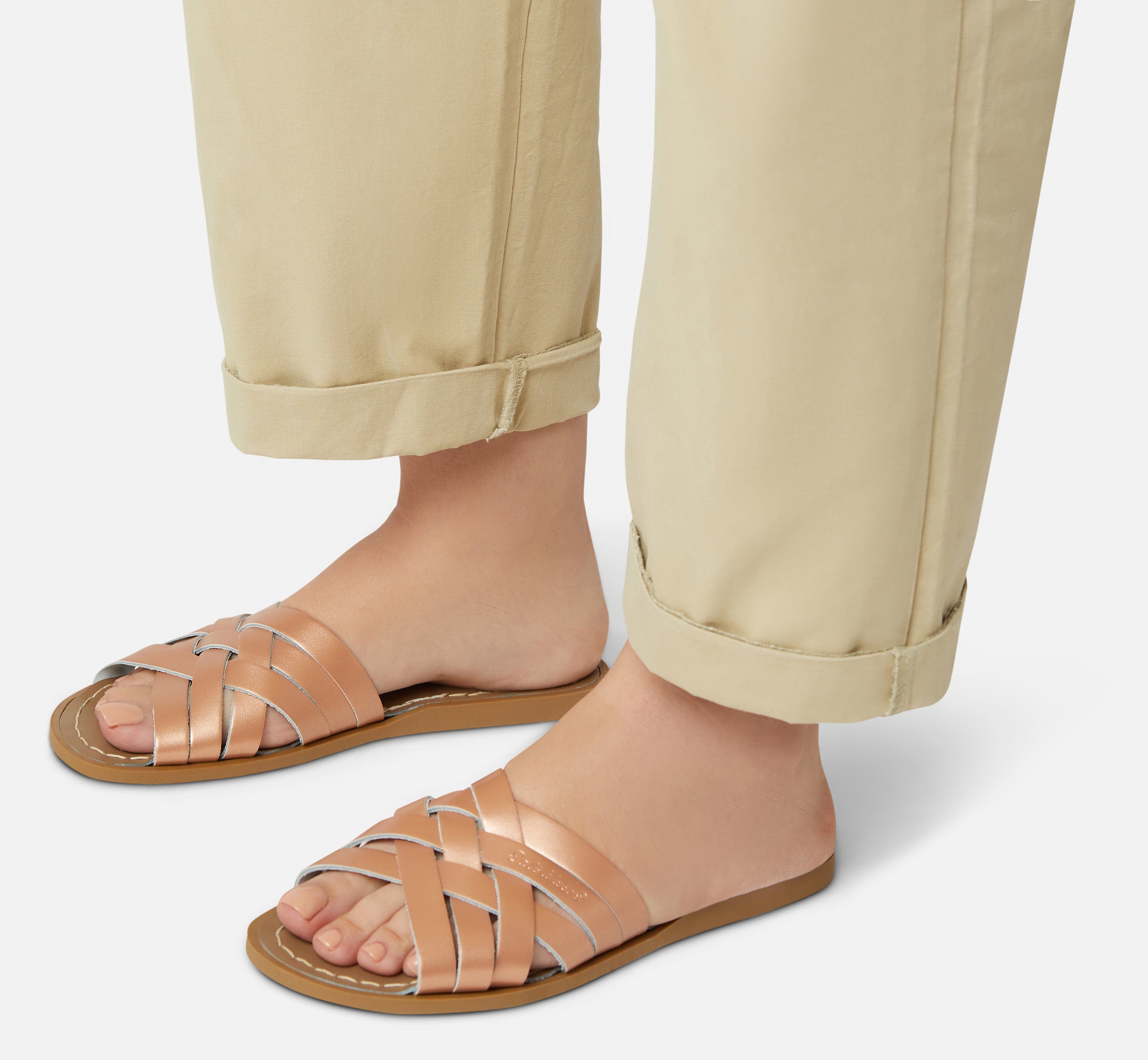 Retro Slide Rose Gold Womens Sandal - Salt-Water Sandals Asia
