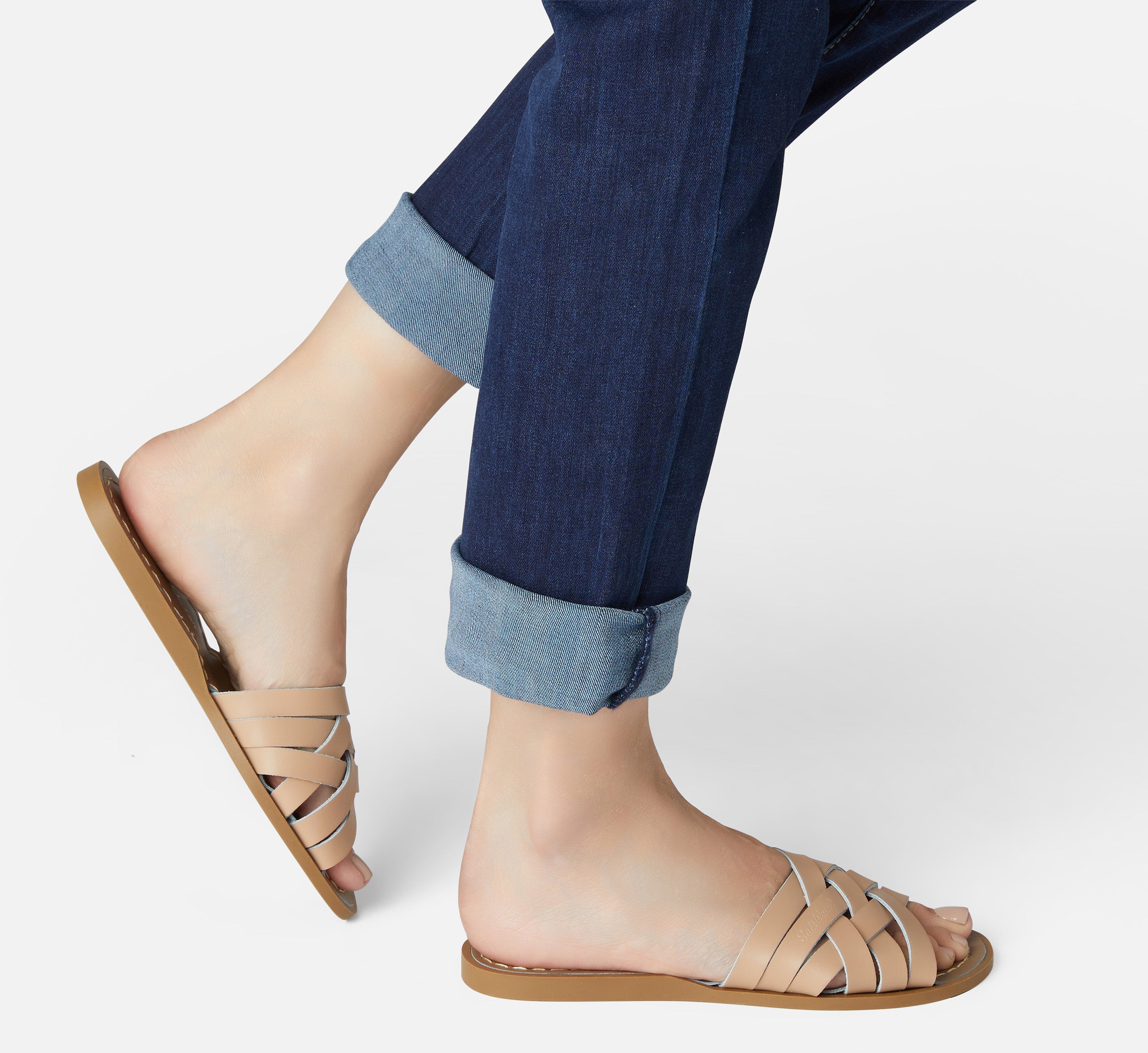 Retro Slide Latte Womens Sandal - Salt-Water Sandals Asia