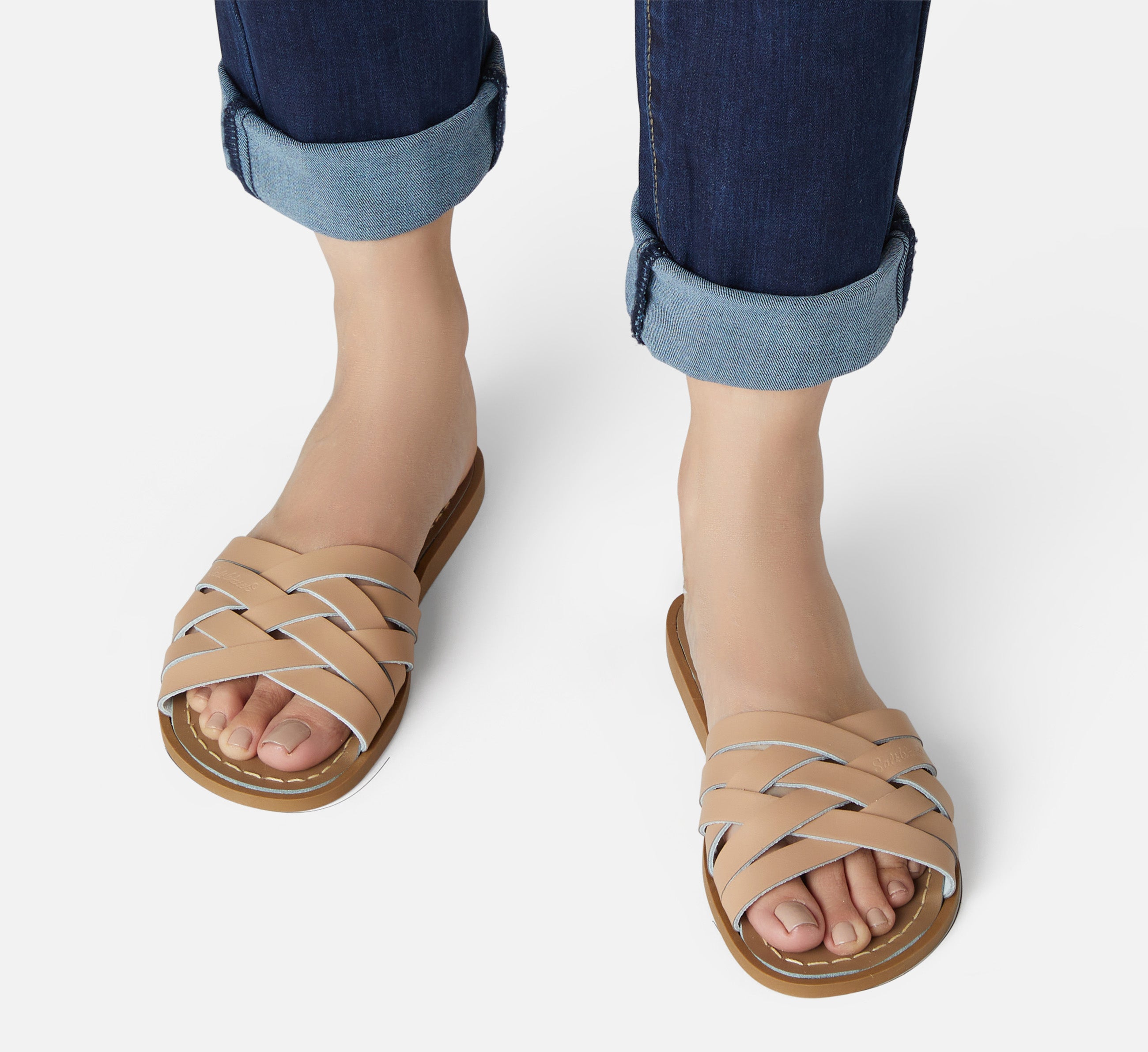 Retro Slide Latte Womens Sandal - Salt-Water Sandals Asia