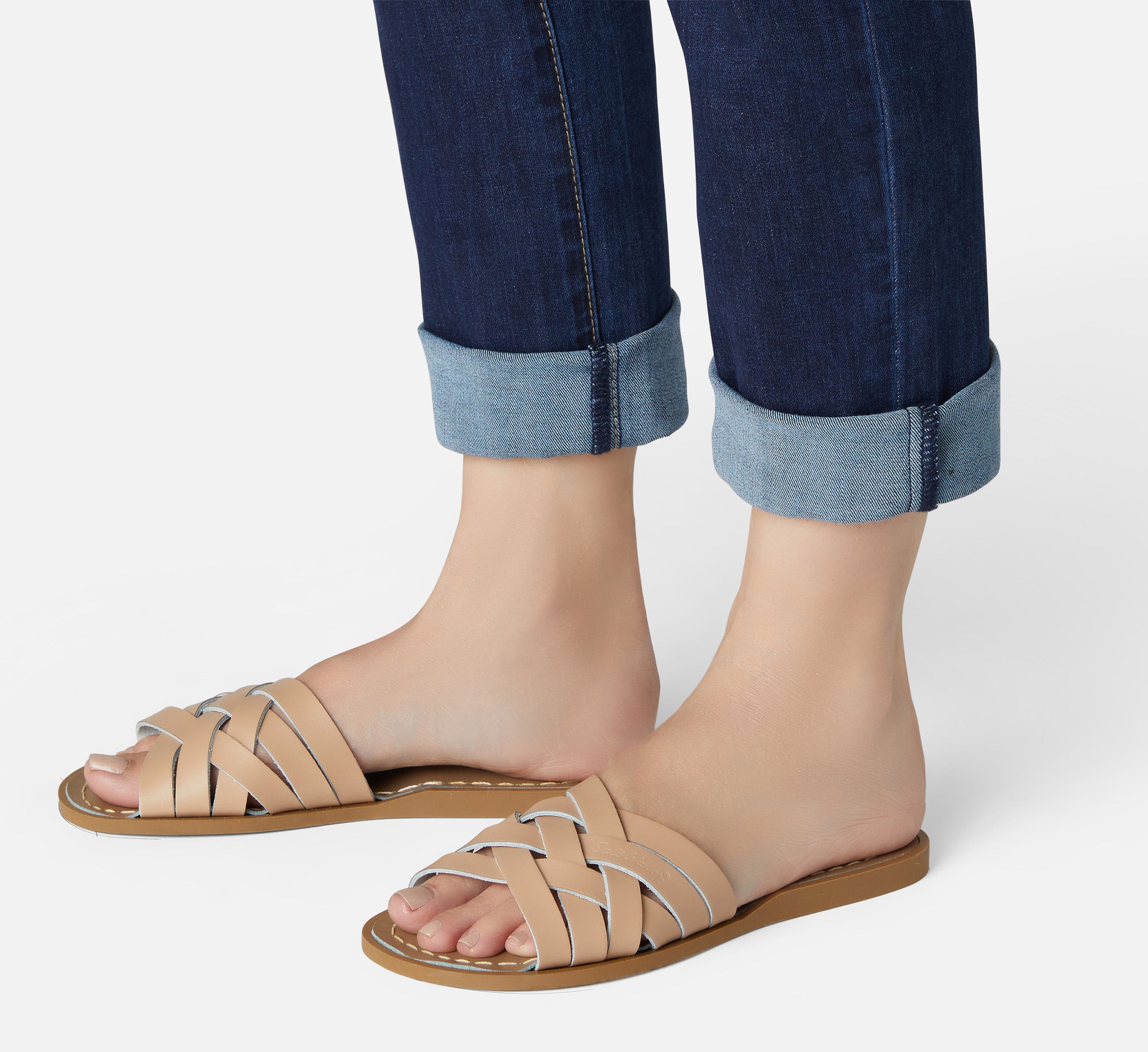 Retro Slide Latte Womens Sandal - Salt-Water Sandals Asia
