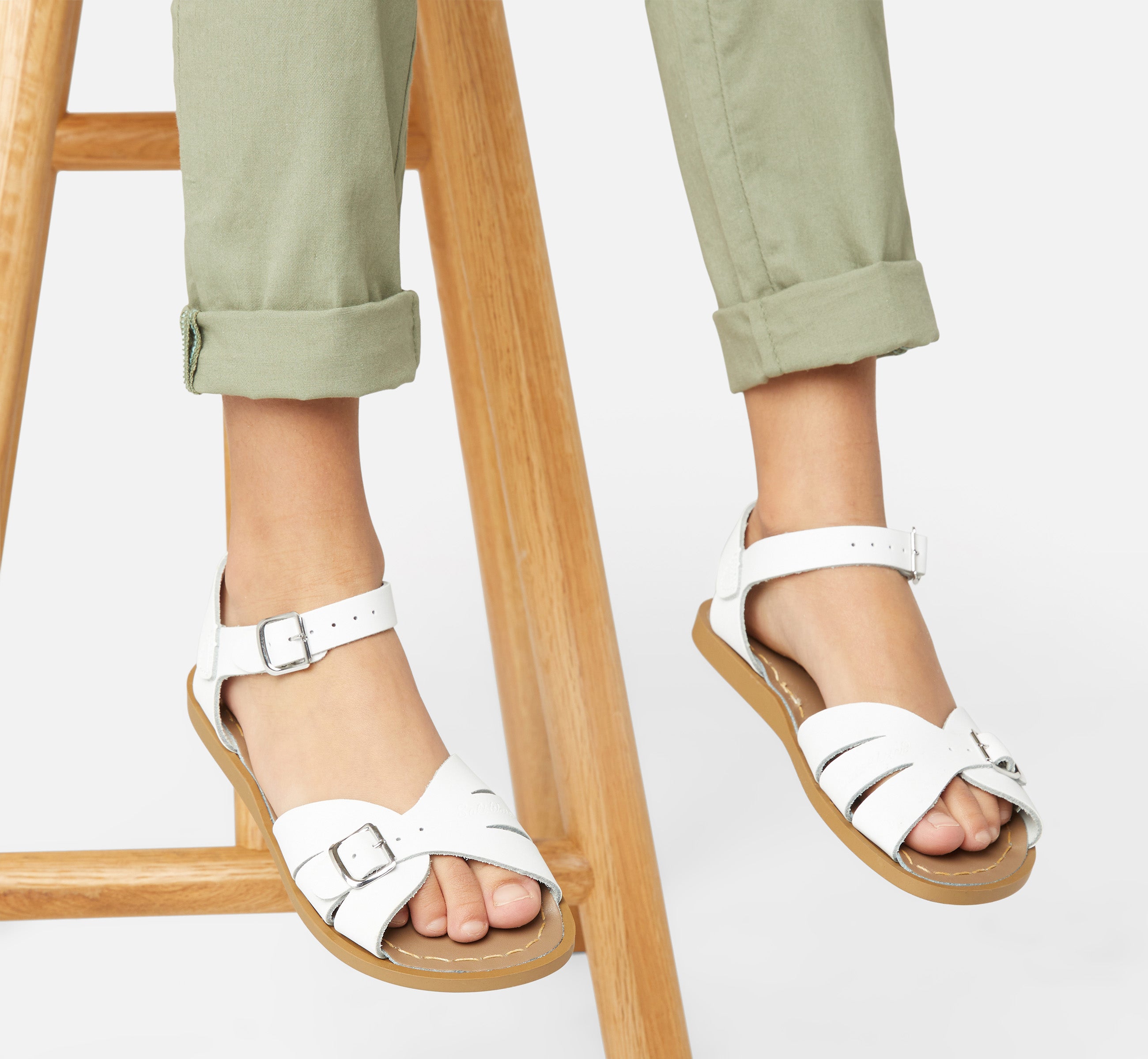 Classic White Kids Sandal - Salt-Water Sandals Asia