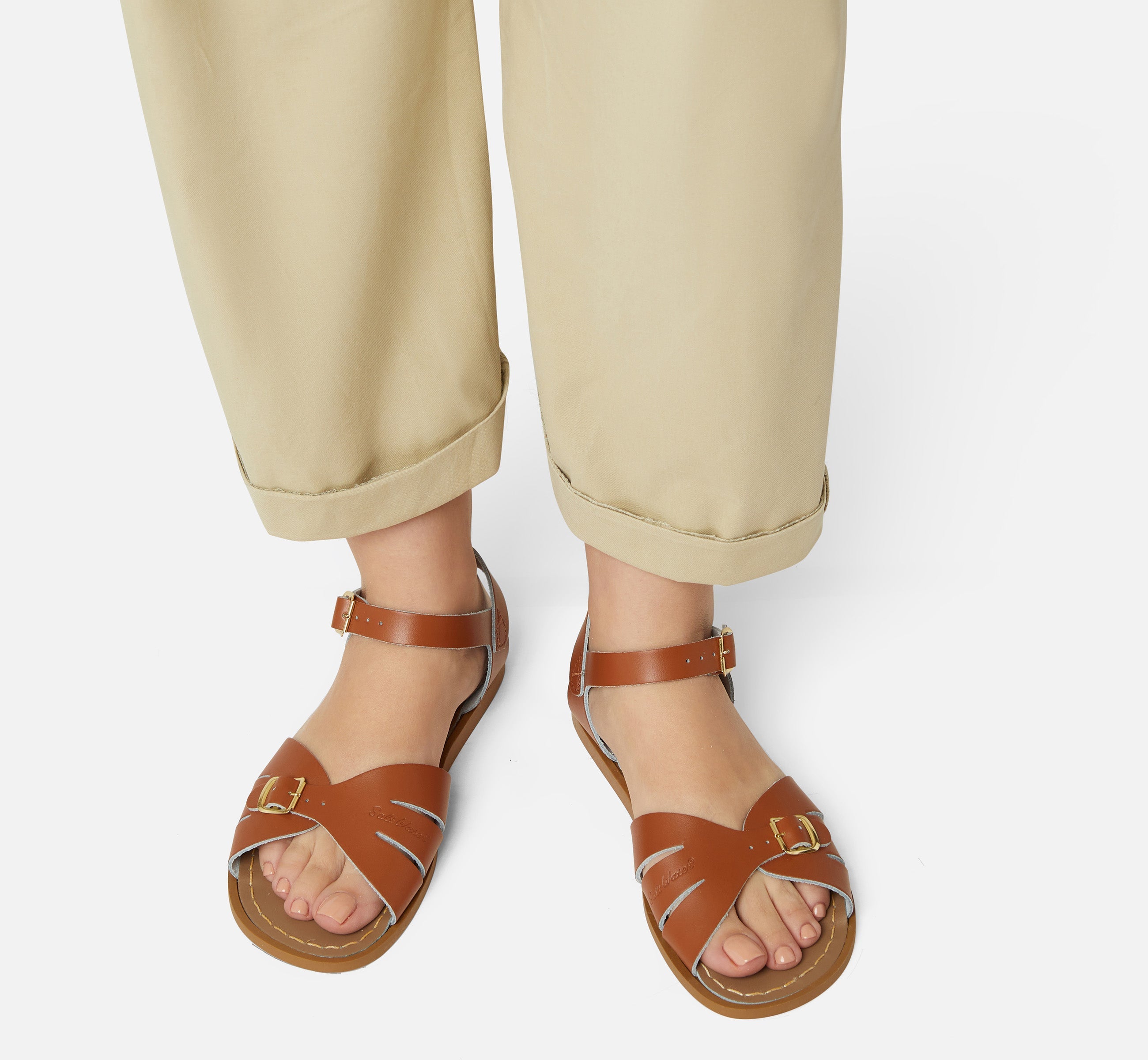Classic Tan Womens Sandal - Salt-Water Sandals Asia