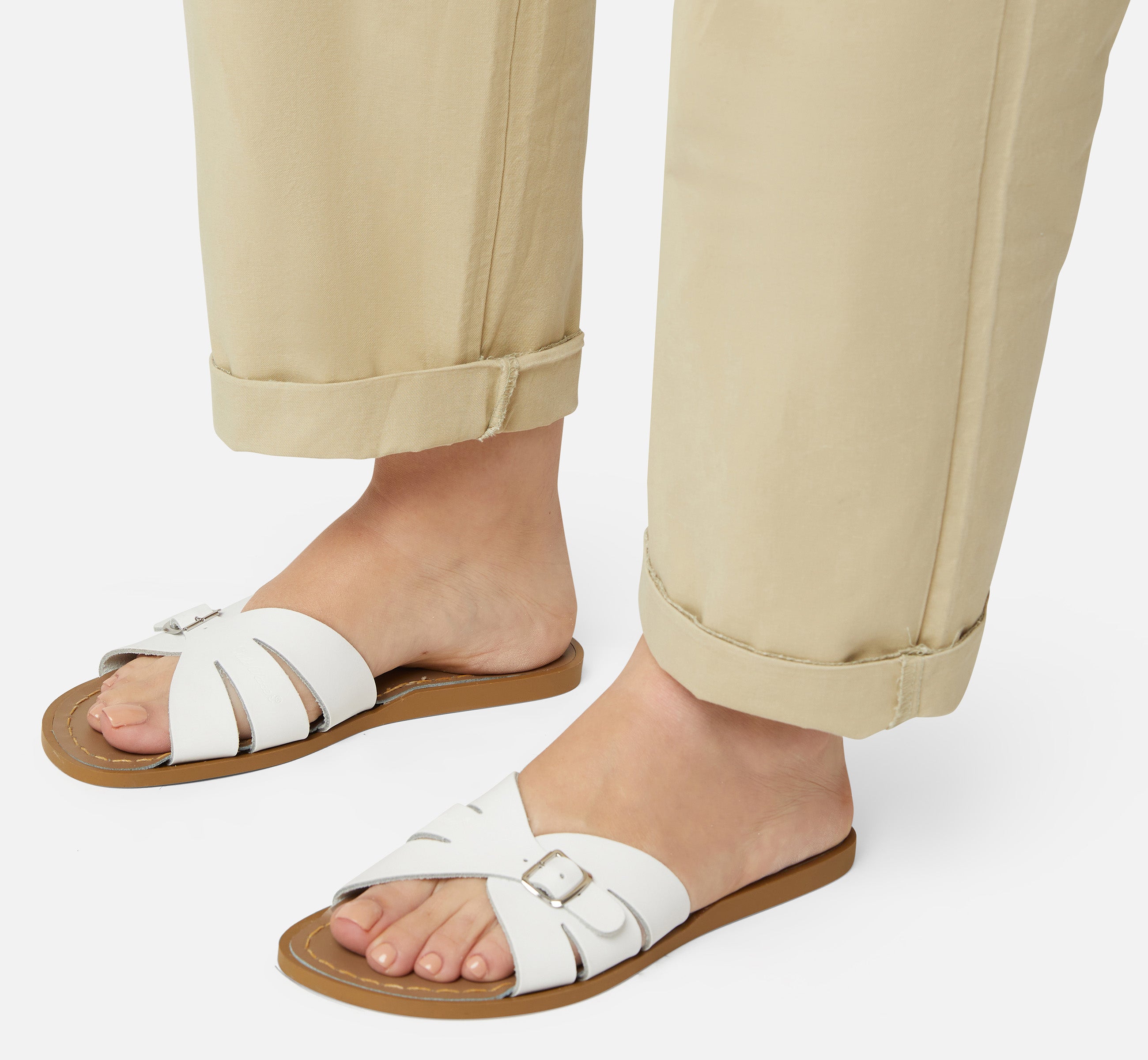 Classic Slide White Kids Sandal - Salt-Water Sandals Asia