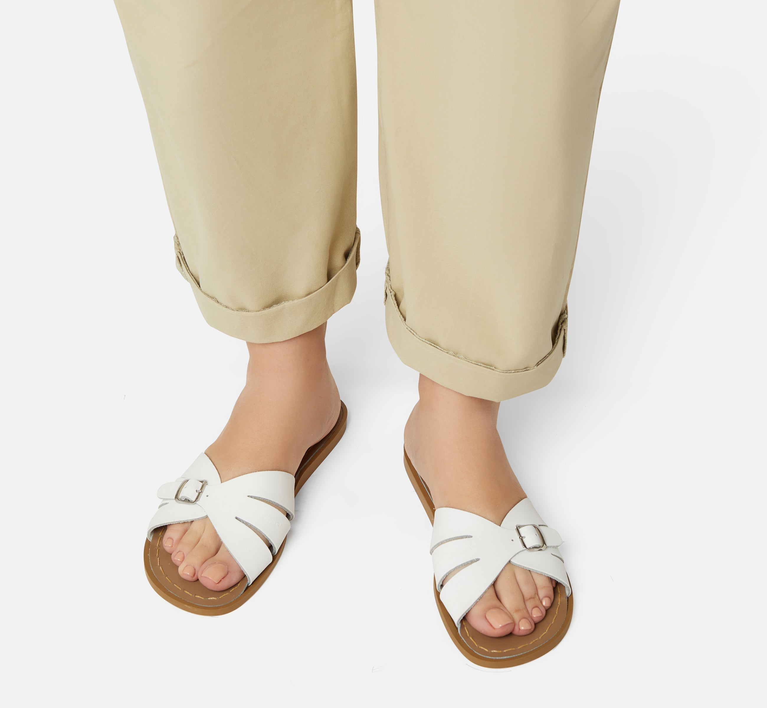 Classic Slide White Kids Sandal - Salt-Water Sandals Asia