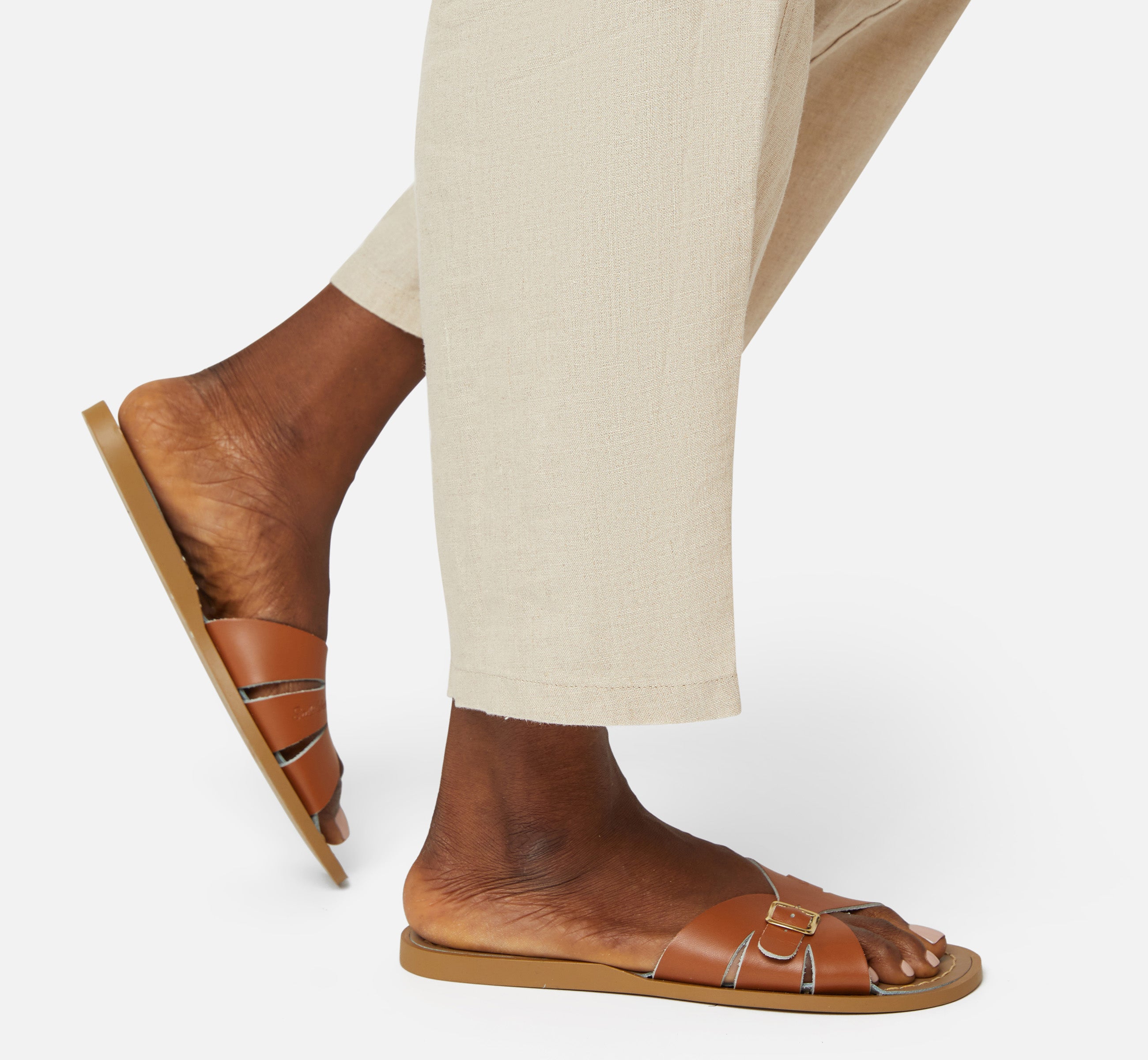 Classic Slide Tan Kids Sandal - Salt-Water Sandals Asia