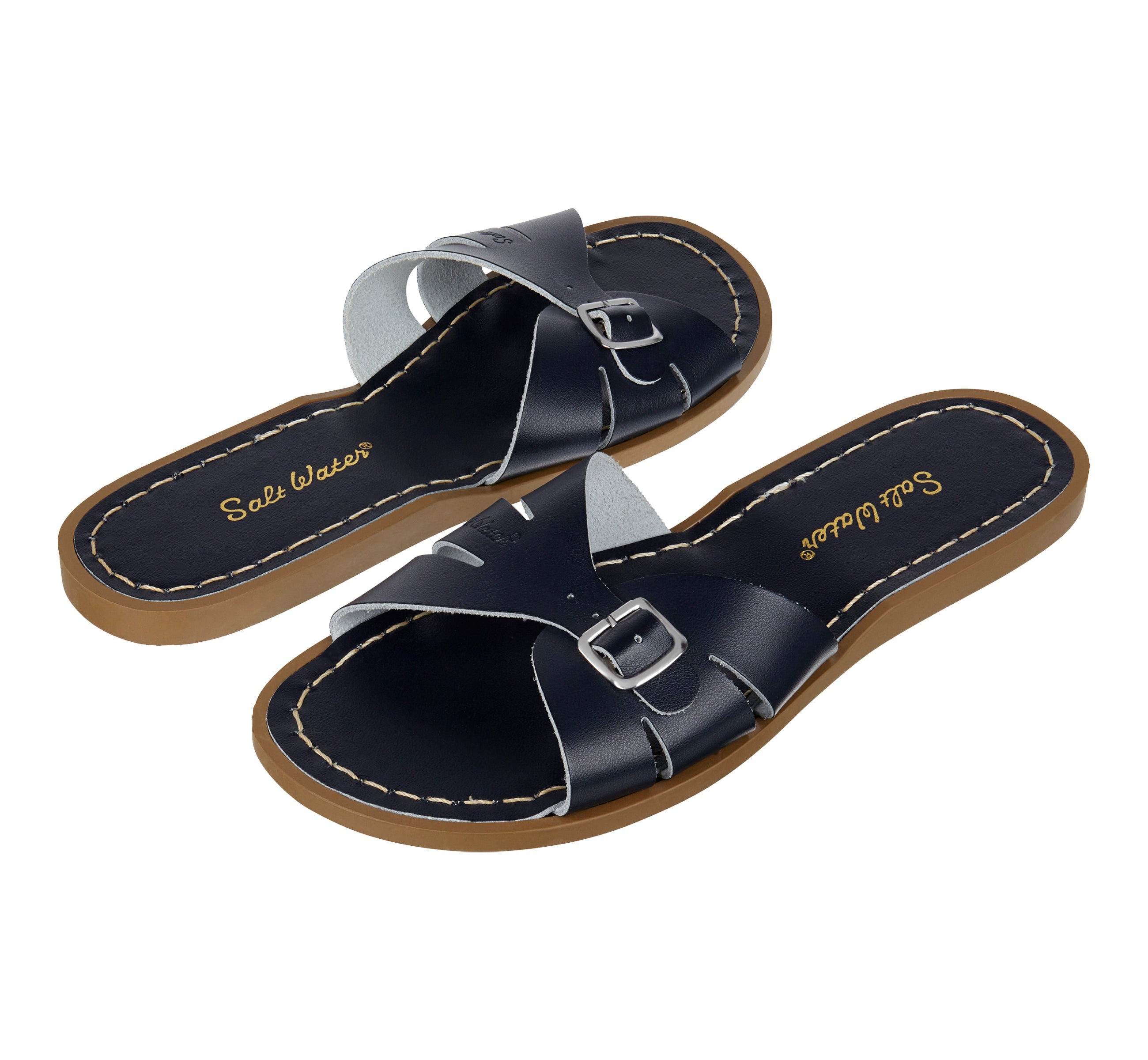 Classic Slide Navy Kids Sandal - Salt-Water Sandals Asia
