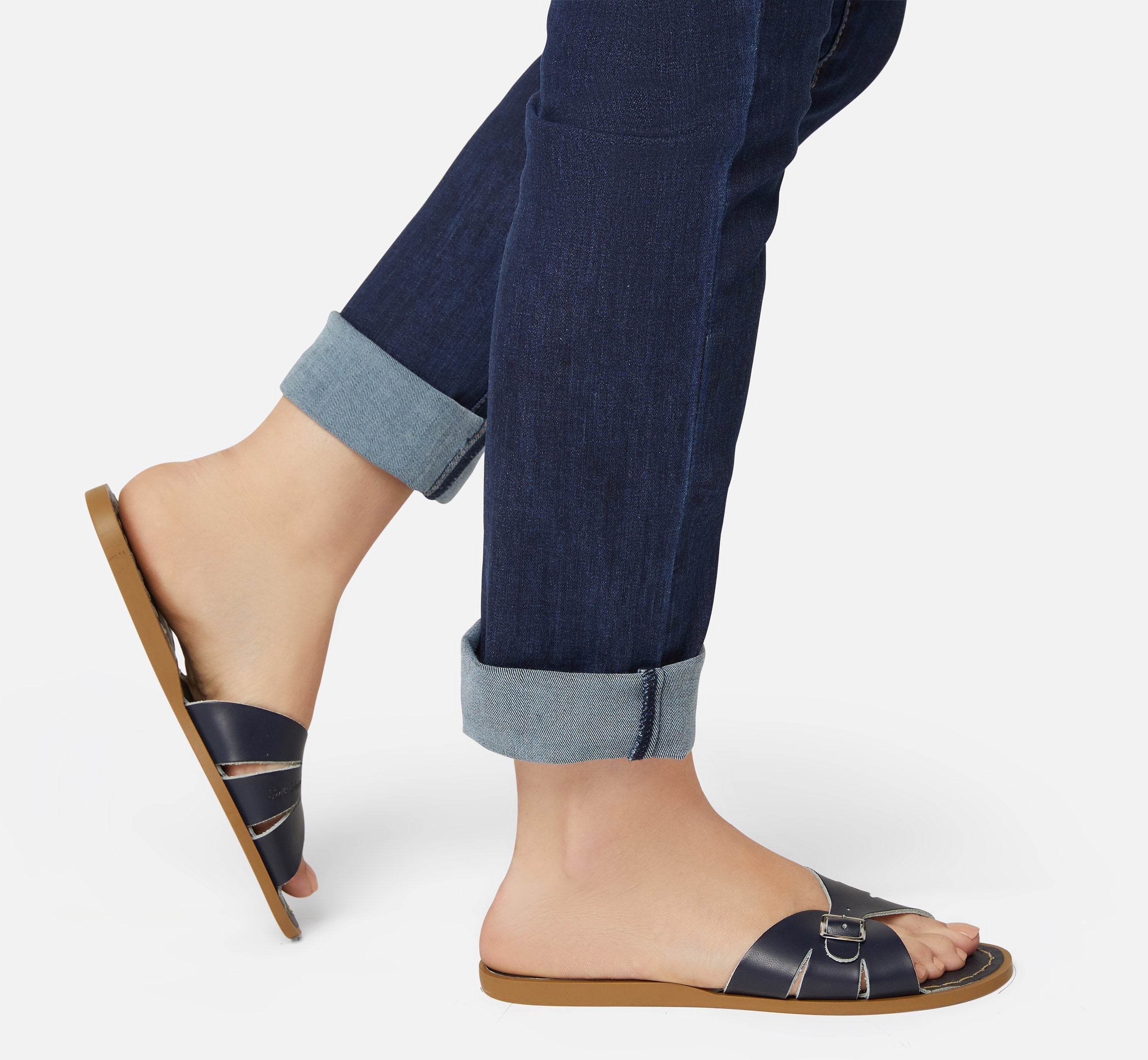 Classic Slide Navy Kids Sandal - Salt-Water Sandals Asia