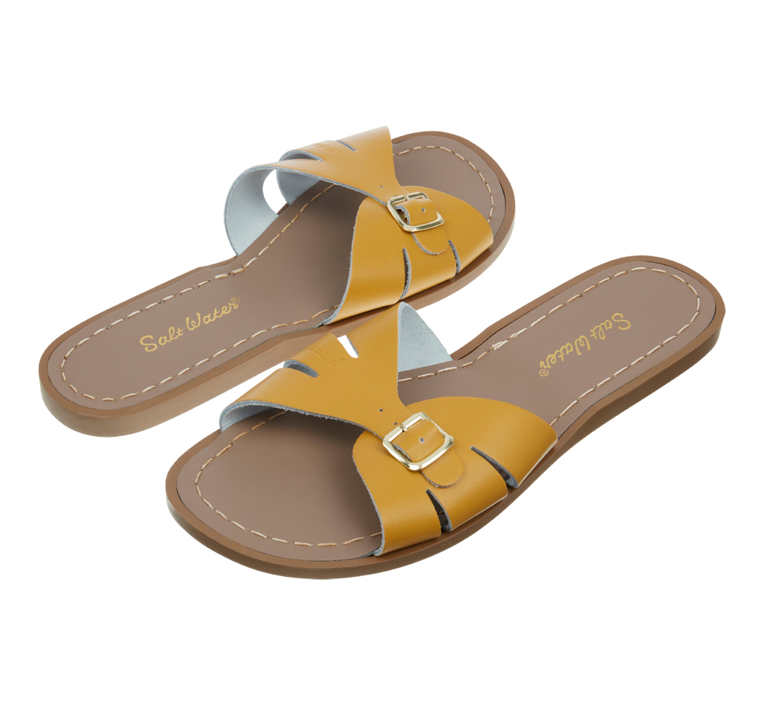 Classic Slide Mustard Kids Sandal - Salt-Water Sandals Asia