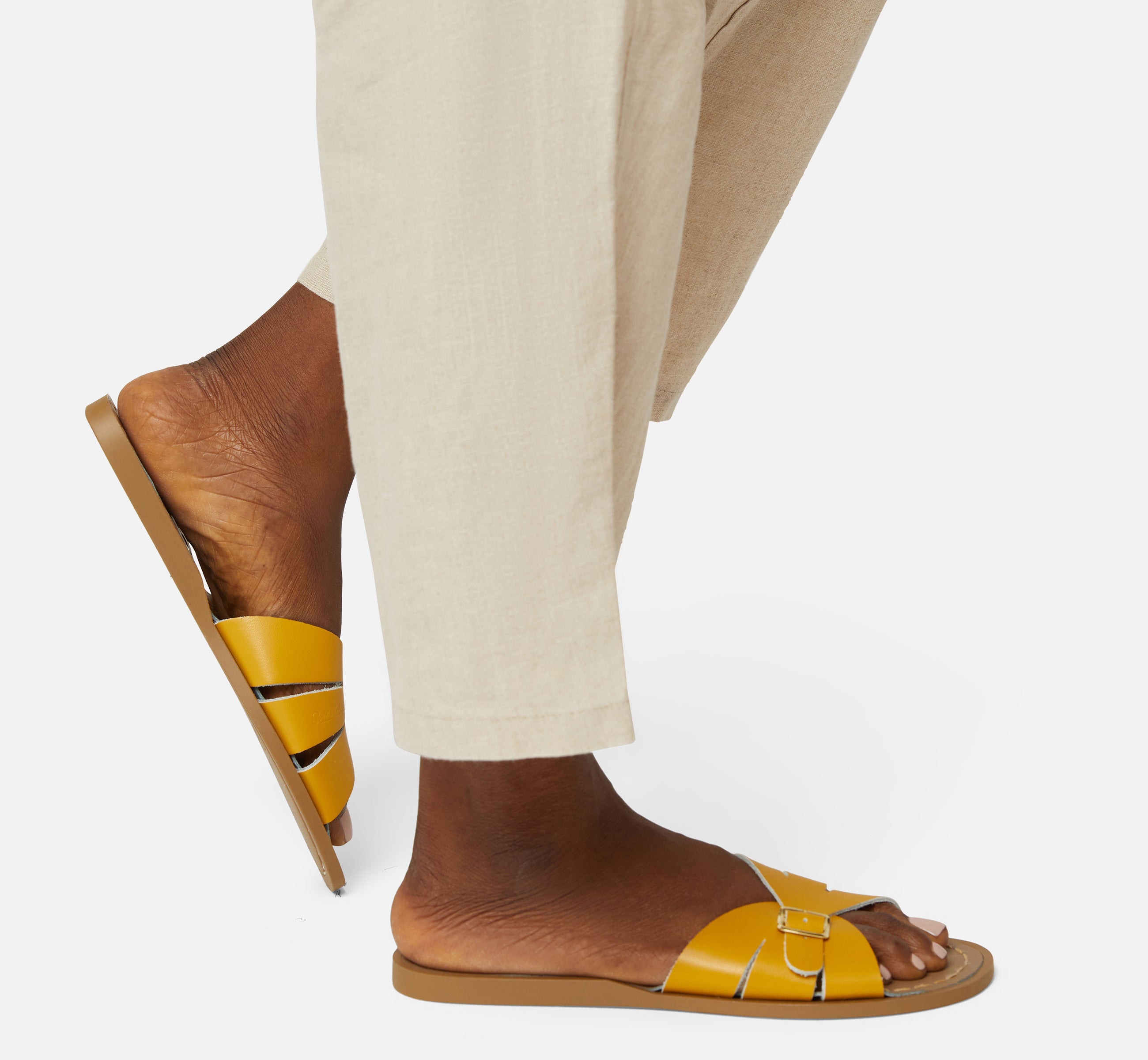 Classic Slide Mustard Kids Sandal - Salt-Water Sandals Asia