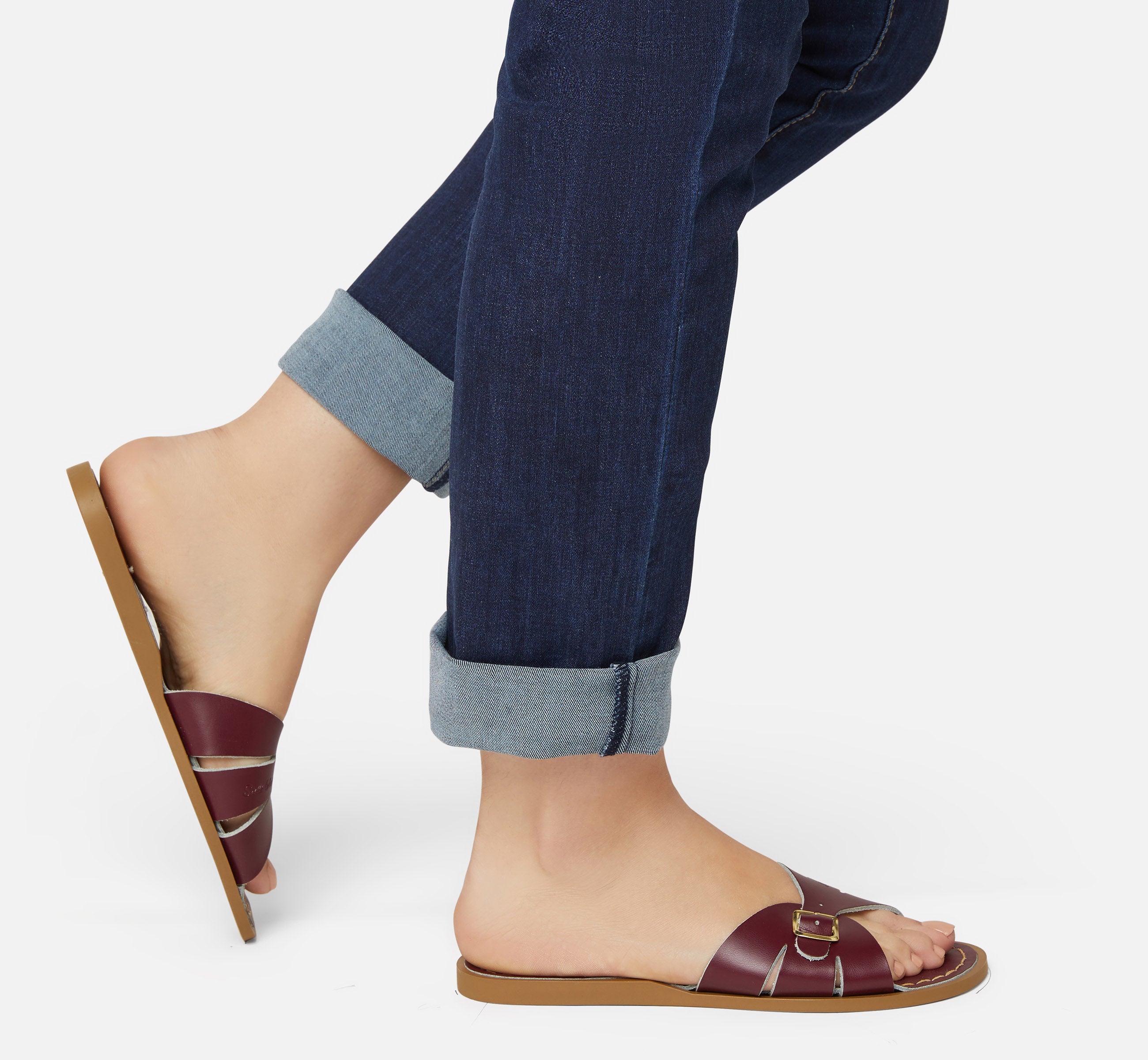Classic Slide Claret Kids Sandal - Salt-Water Sandals Asia