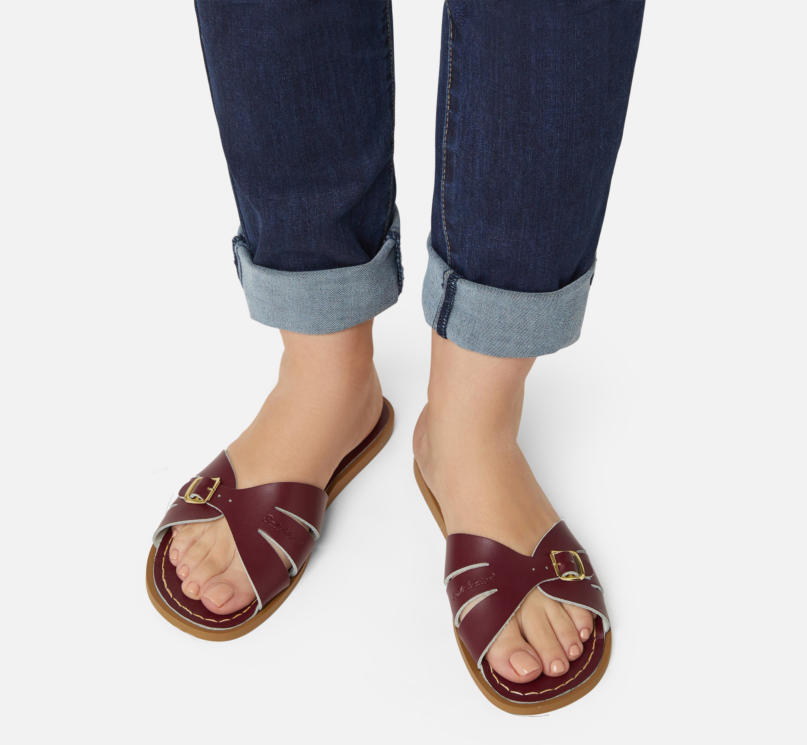 Classic Slide Claret Kids Sandal - Salt-Water Sandals Asia
