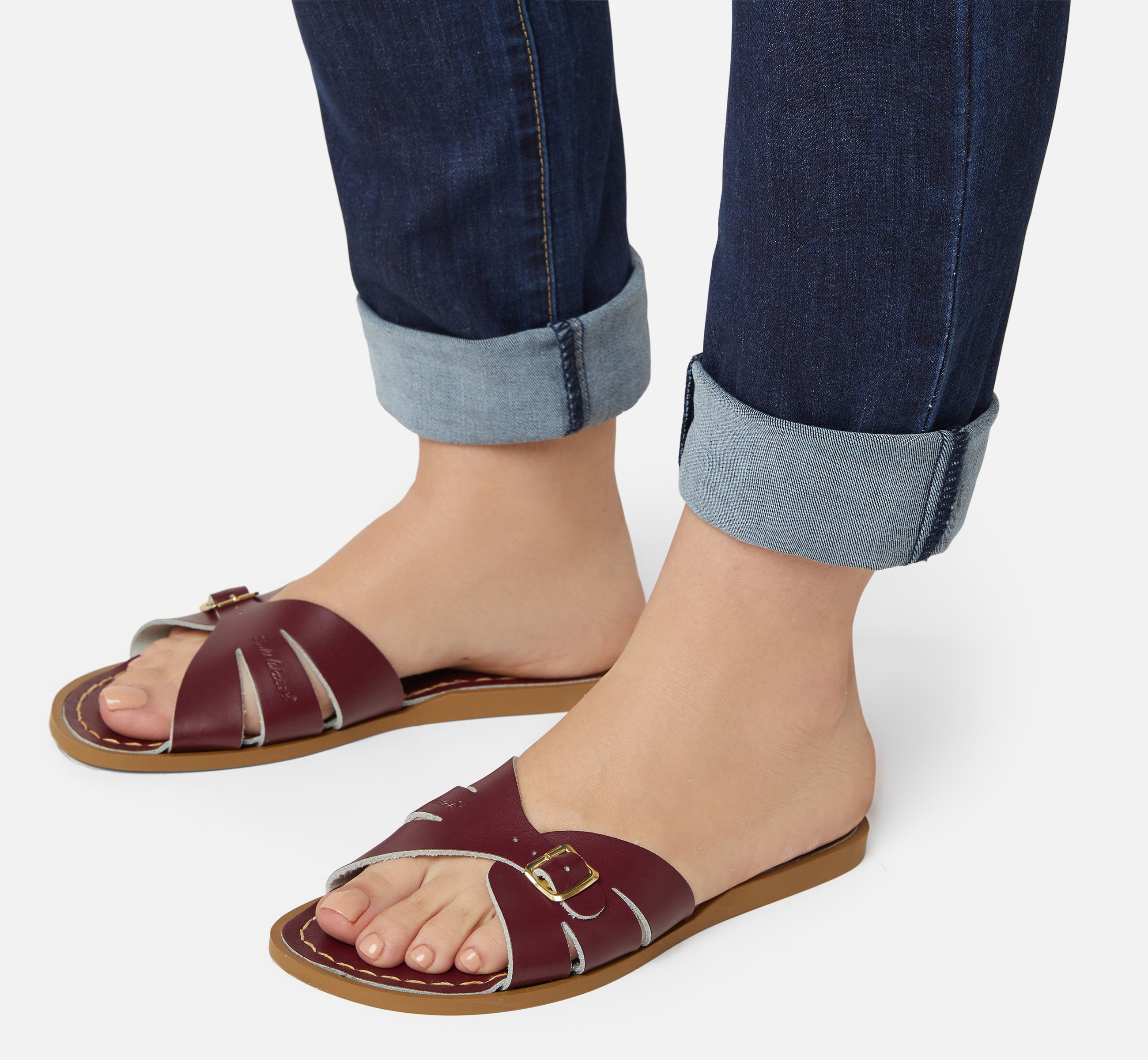 Classic Slide Claret Kids Sandal - Salt-Water Sandals Asia