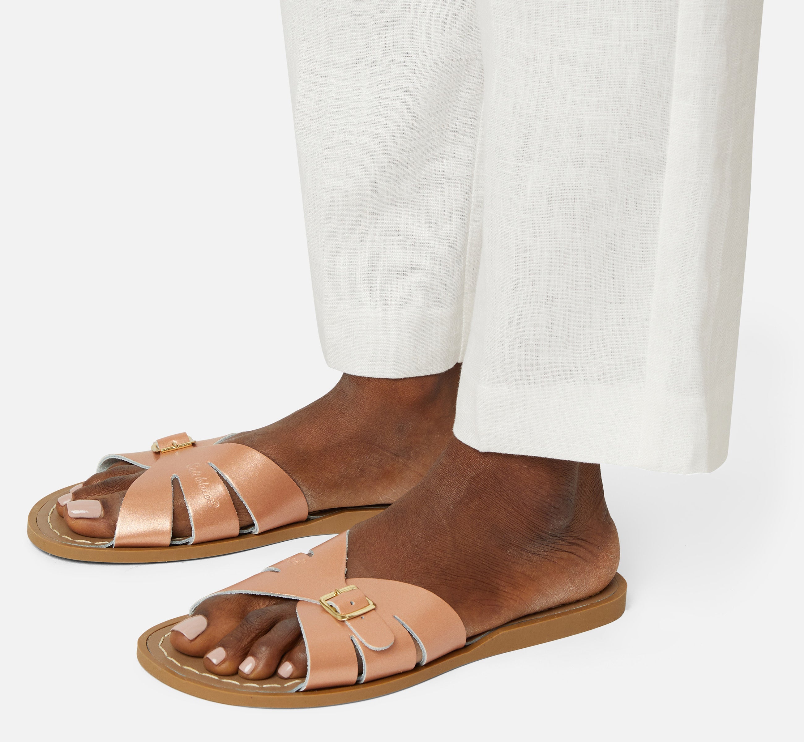 Classic Slide Rose Gold Kids Sandal - Salt-Water Sandals Asia