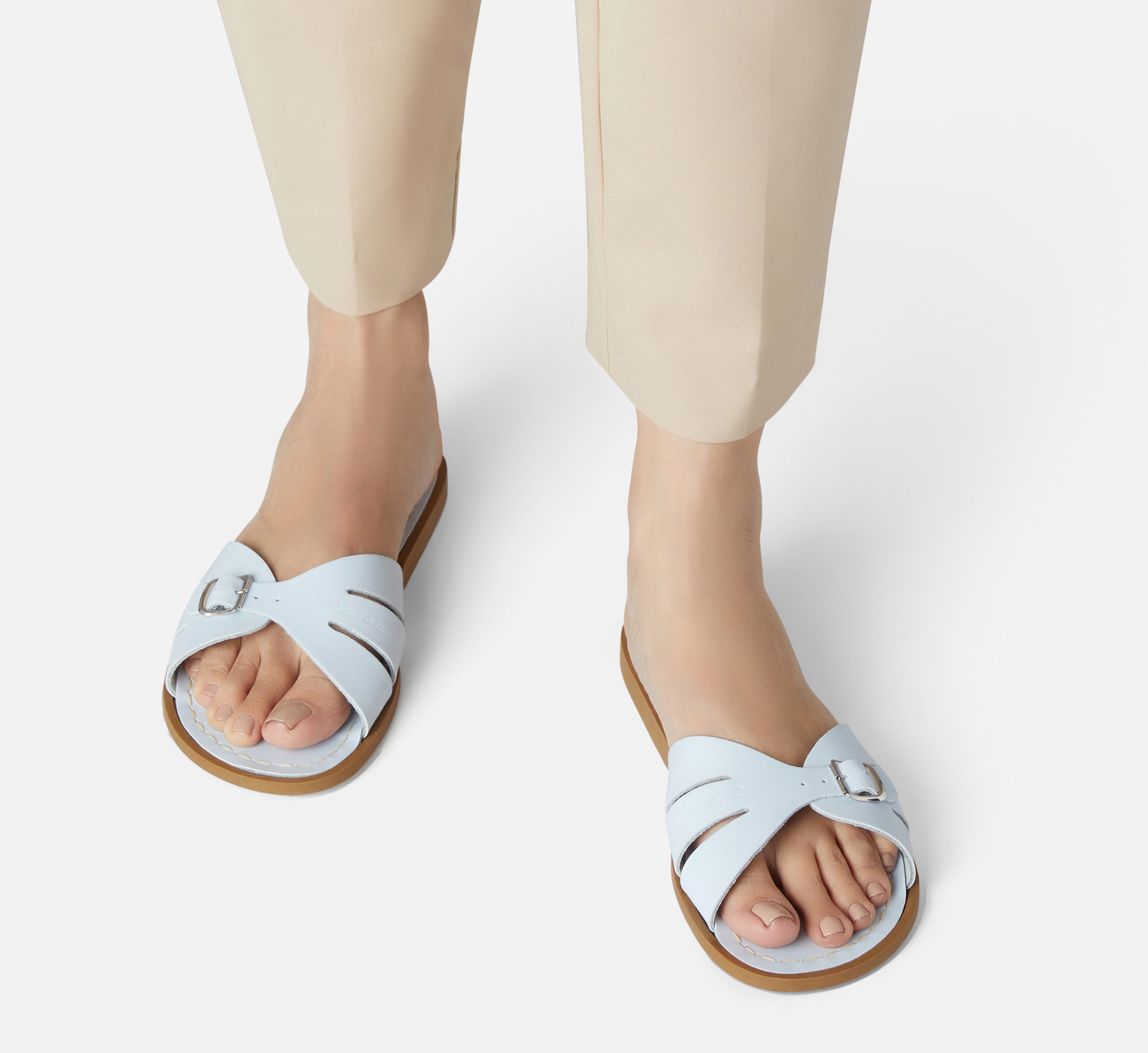 Classic Slide Light Blue Kids Sandal - Salt-Water Sandals Asia