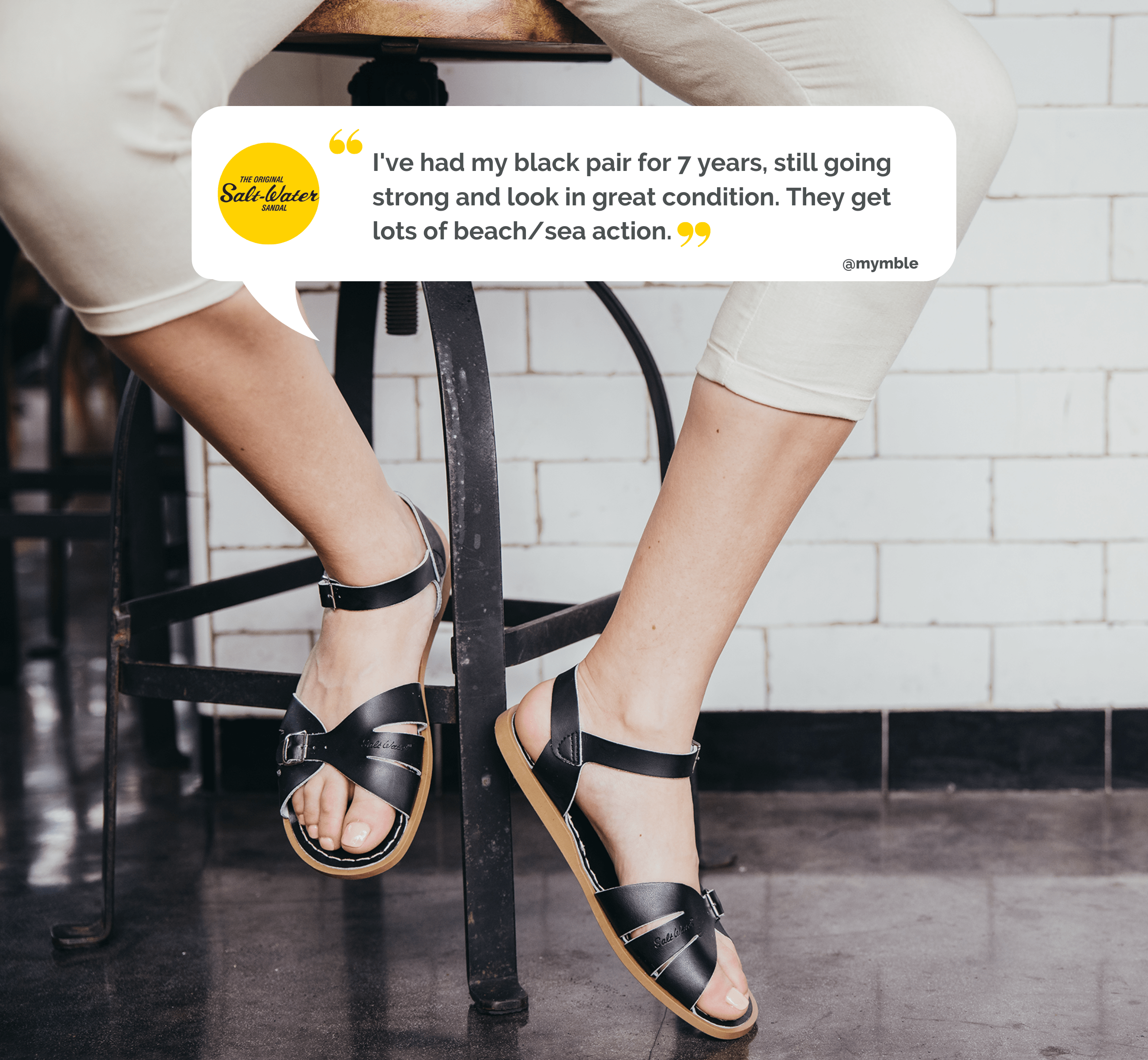 Classic Black Womens Sandal - Salt-Water Sandals Asia