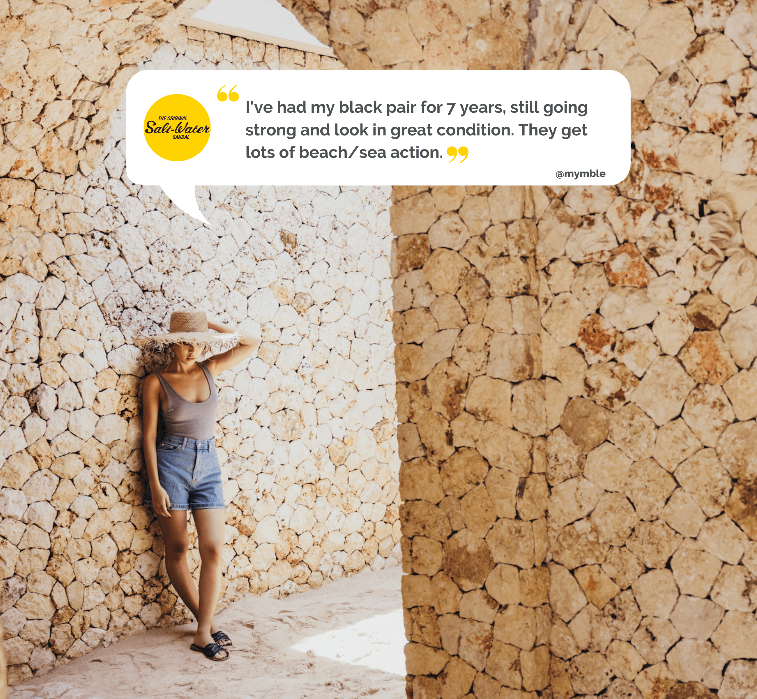 Retro Slide Black Womens Sandal - Salt-Water Sandals Asia