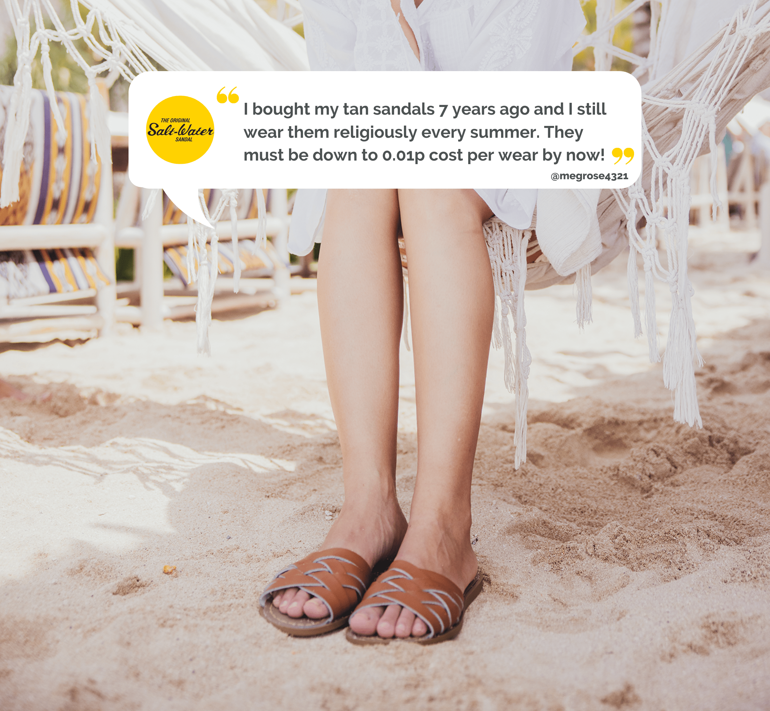 Retro Slide Tan Womens Sandal - Salt-Water Sandals Asia