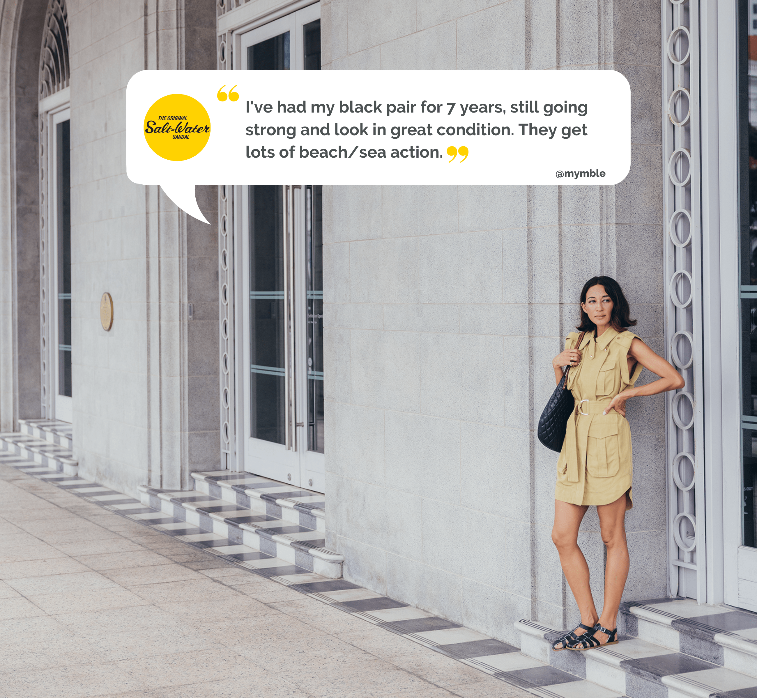 Fisherman Shark Original Black Womens Sandal - Salt-Water Sandals Asia