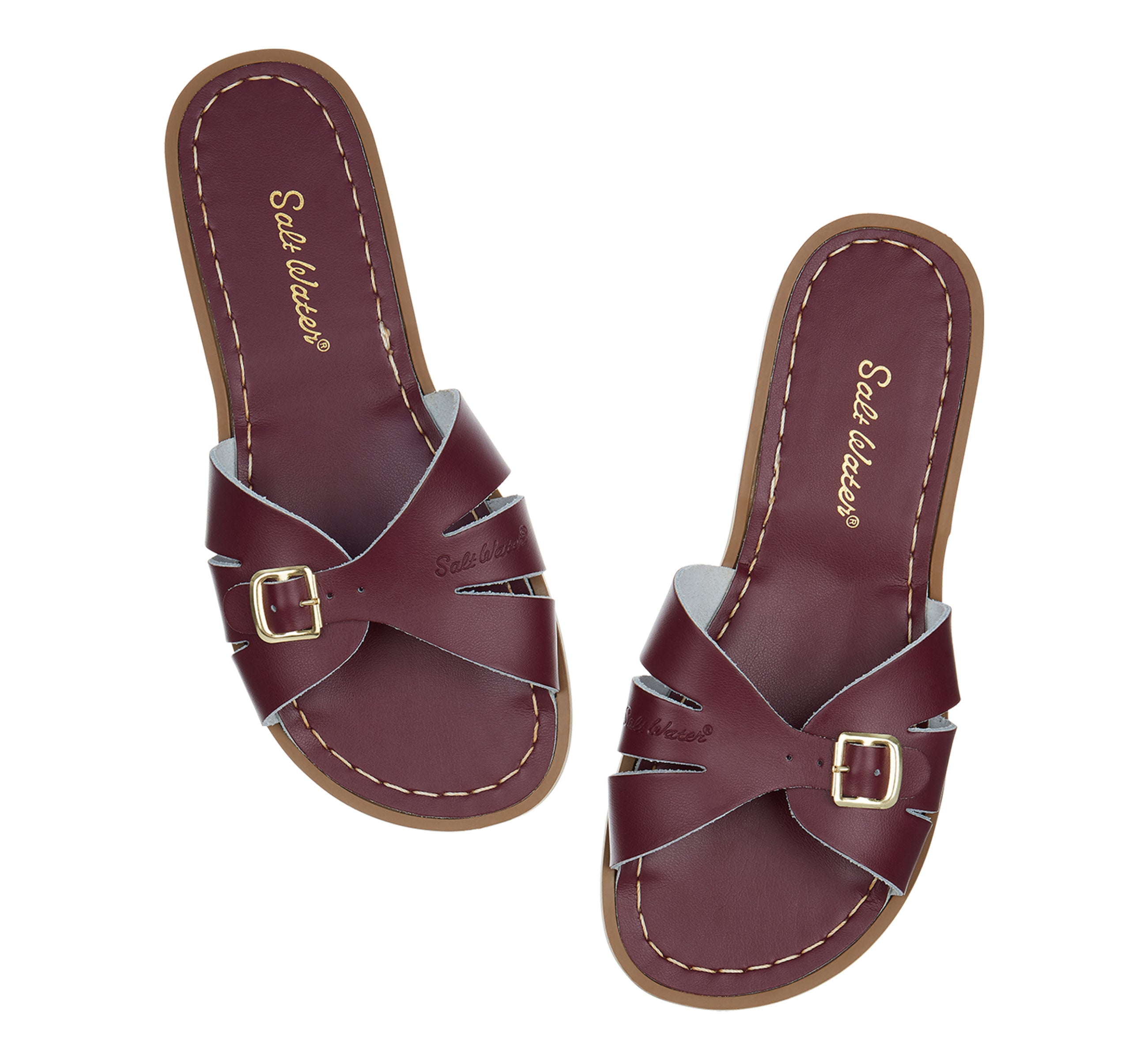 Classic Slide Claret Kids Sandal - Salt-Water Sandals Asia