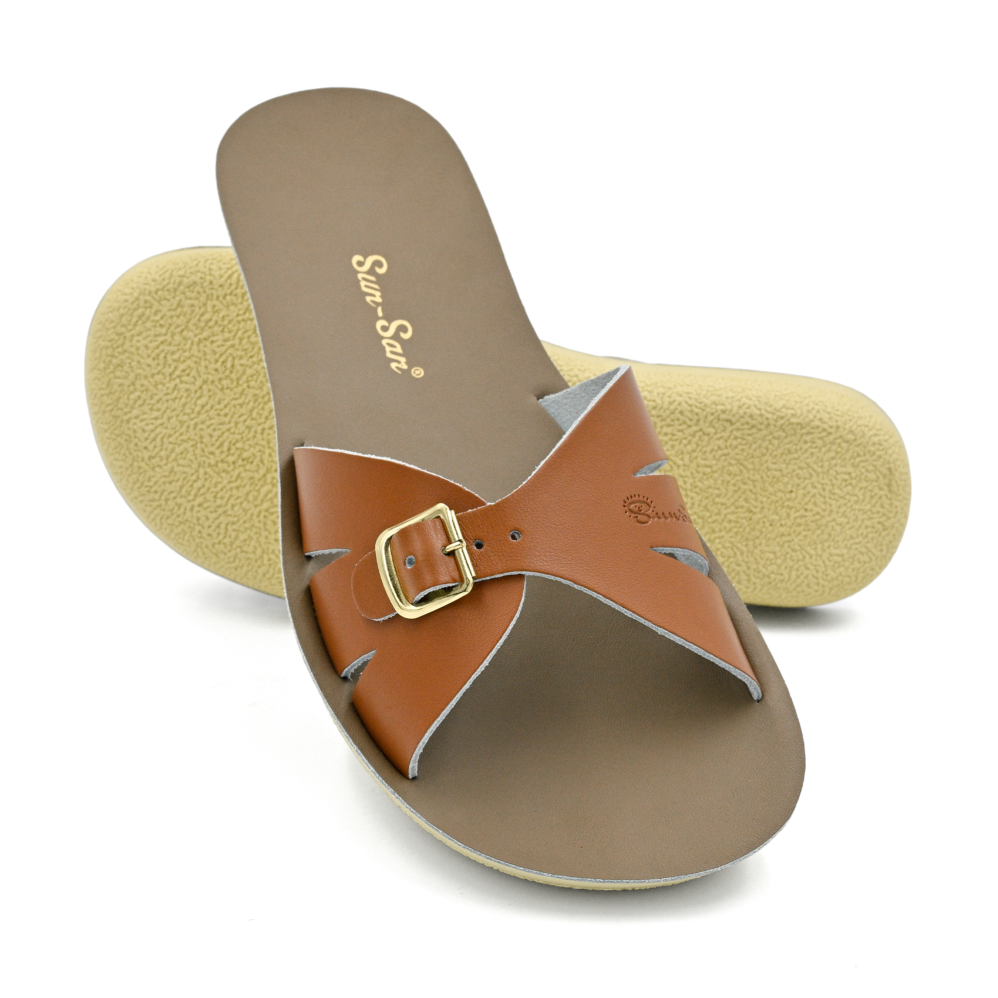 Boardwalk Slide Tan Womens Sandal - Salt-Water Sandals Asia