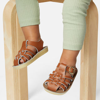 Sailor Tan Kids Sandal - Kids Brown Sandals - Salt-Water Sandals Asia
